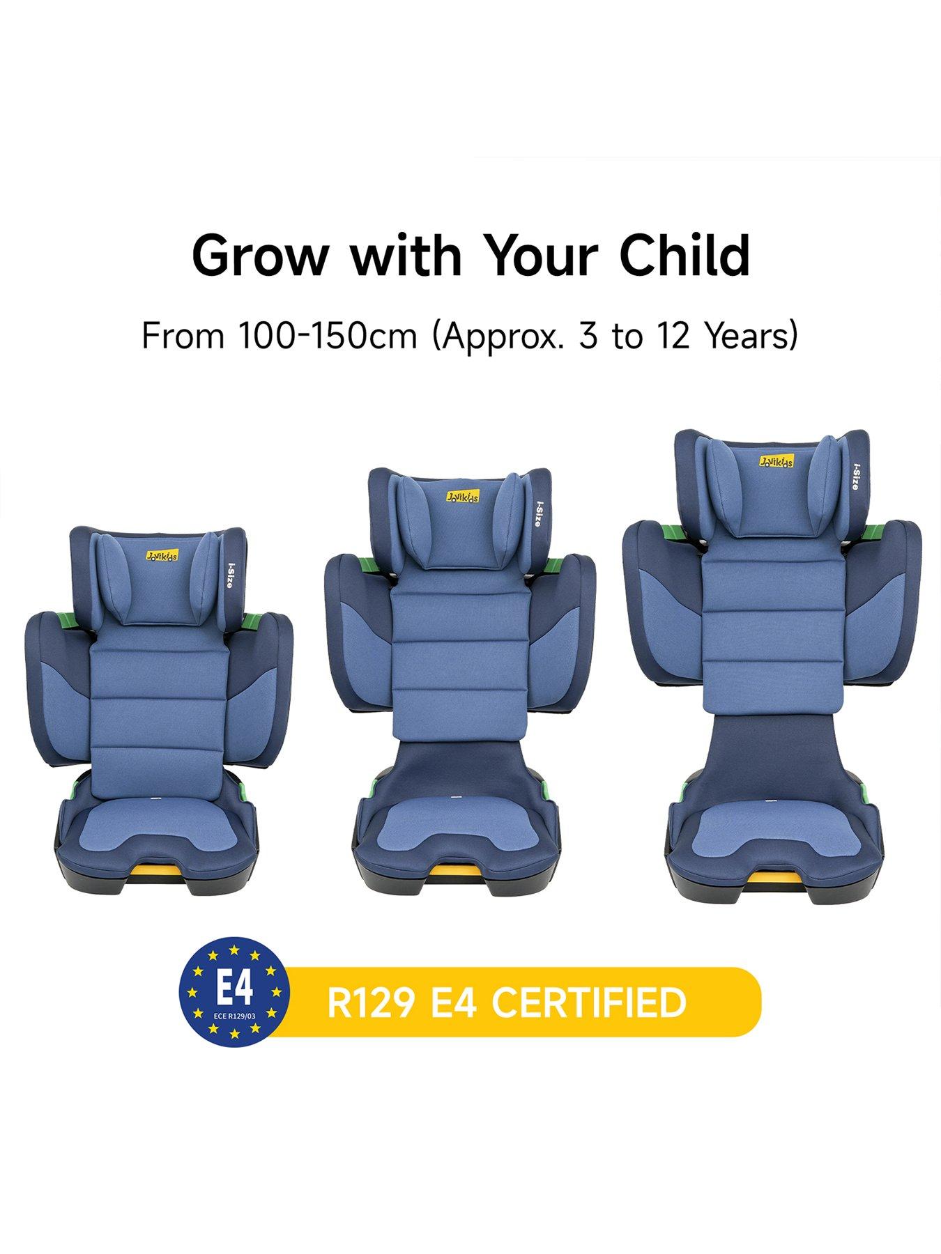 Image 4 of 8 of Jovikids Compact Folding Booster Car Seat - Blue