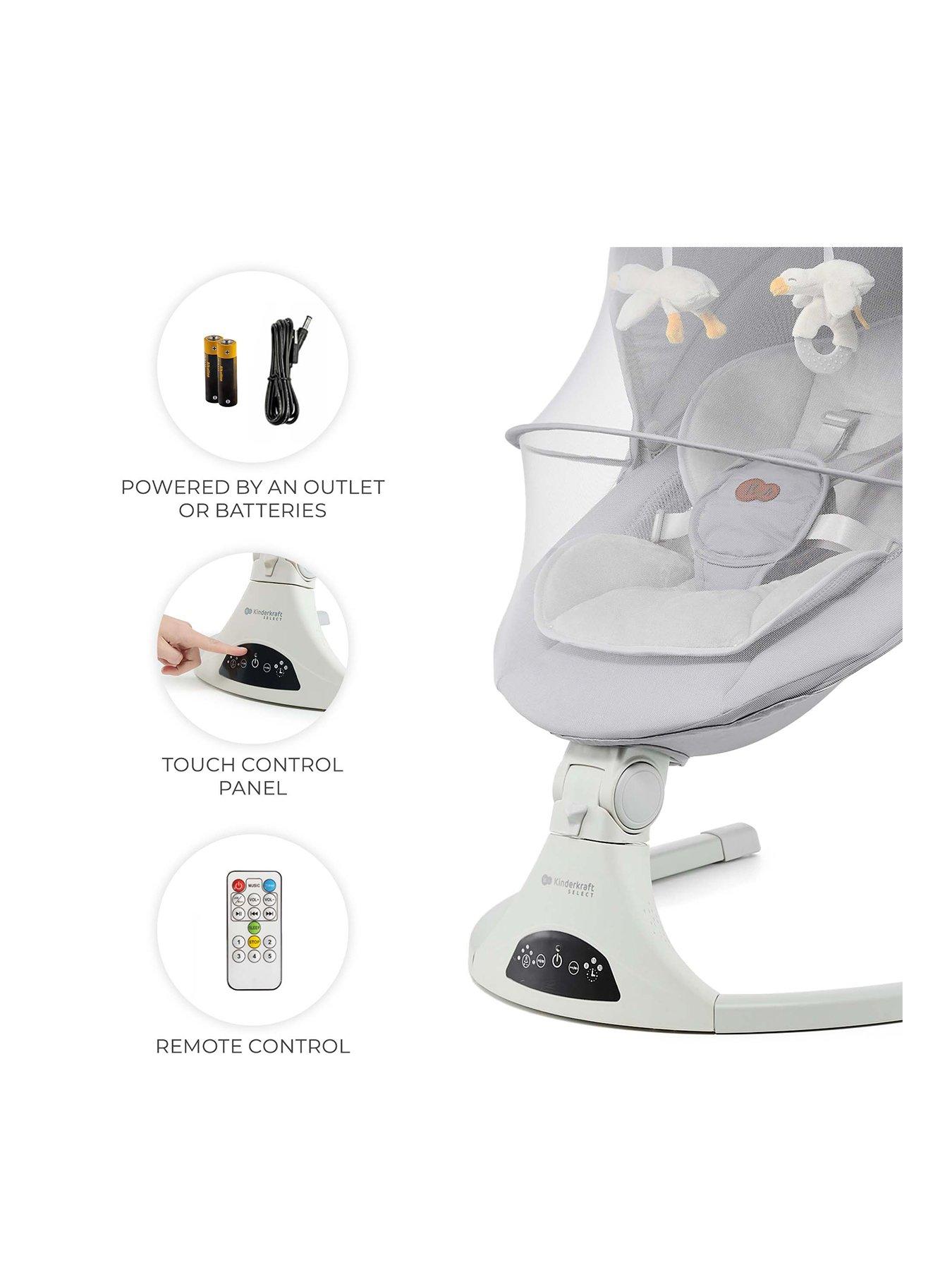  image of kinderkraft-tulsy-2-in-1-electric-rockerbouncer-grey