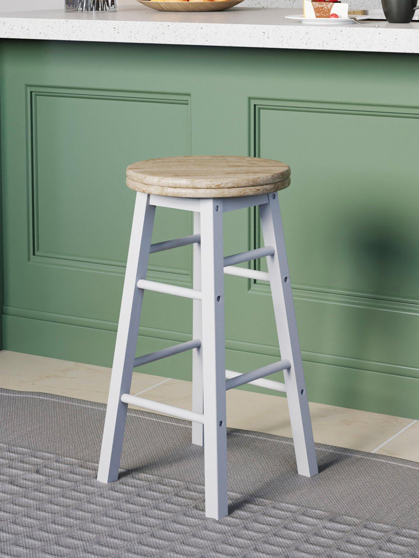 Vida Designs Chef Vida Wooden Revolving Bar Stool