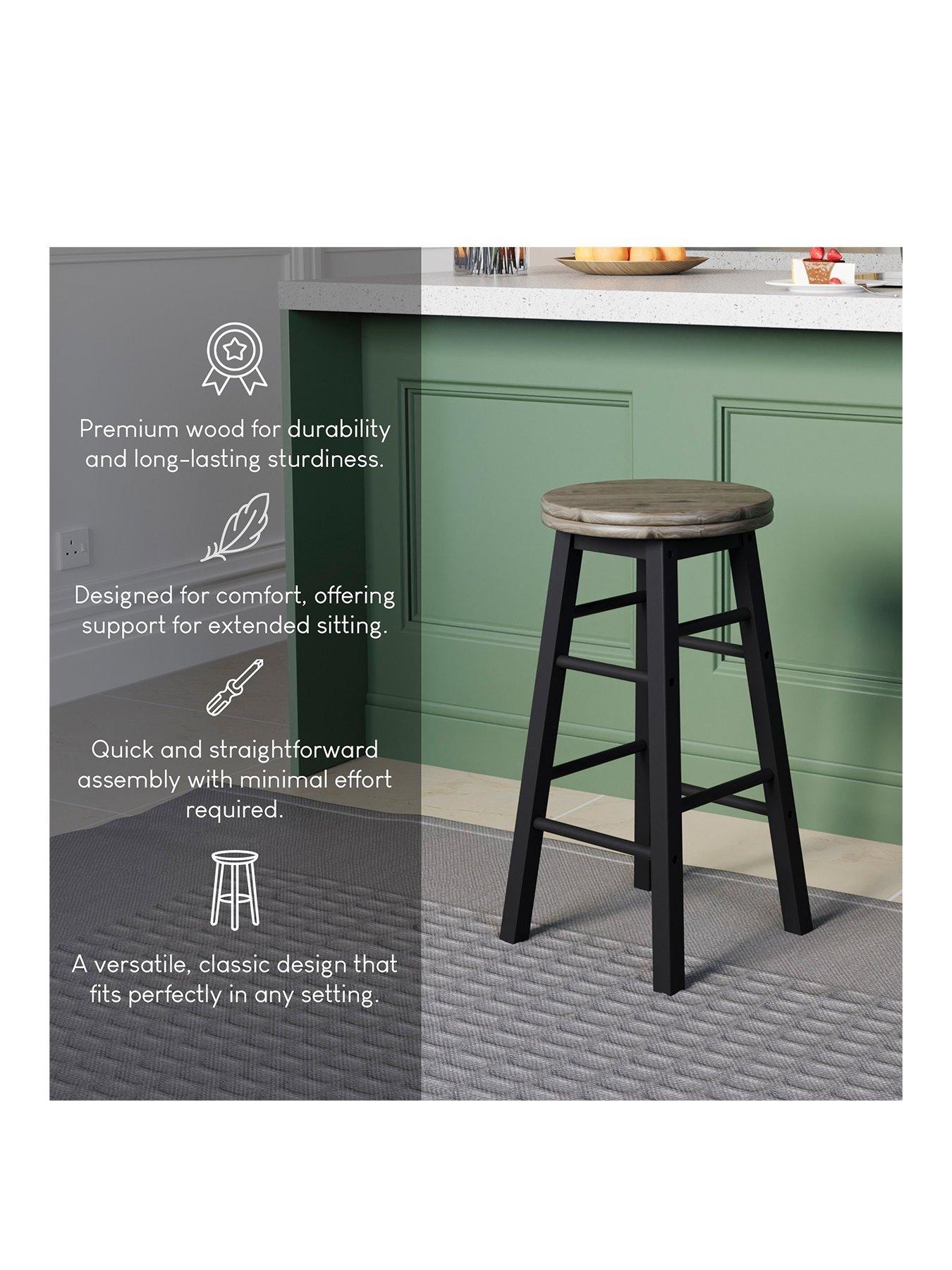 Image 2 of 8 of Vida Designs Chef Vida Wooden Revolving Bar Stool