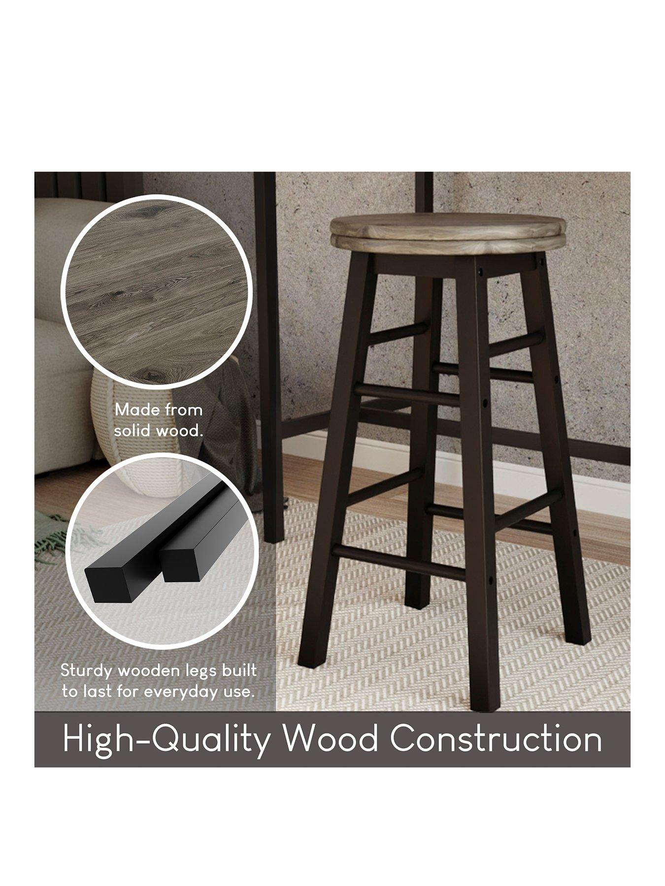 Image 3 of 8 of Vida Designs Chef Vida Wooden Revolving Bar Stool