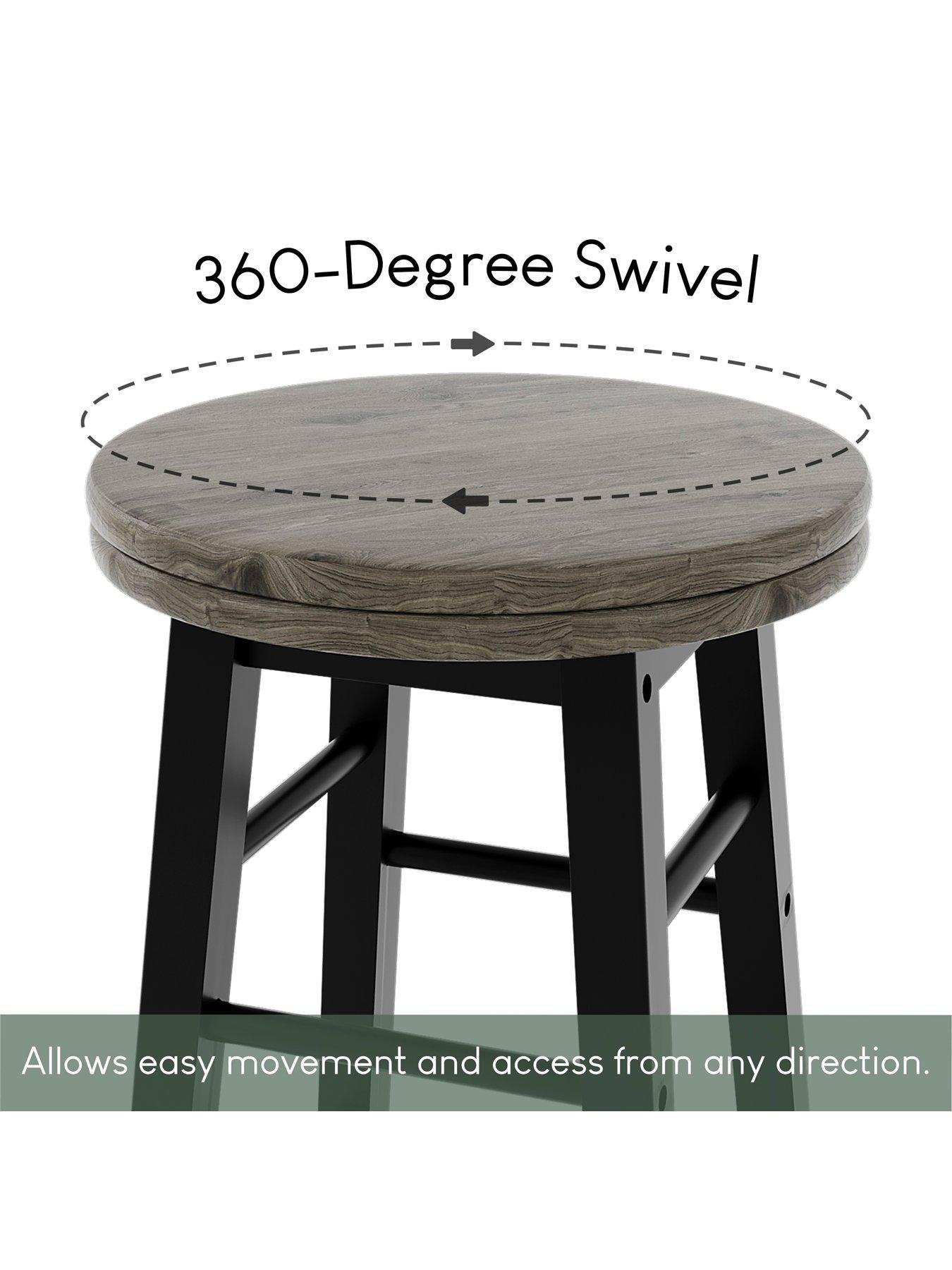 Image 4 of 8 of Vida Designs Chef Vida Wooden Revolving Bar Stool