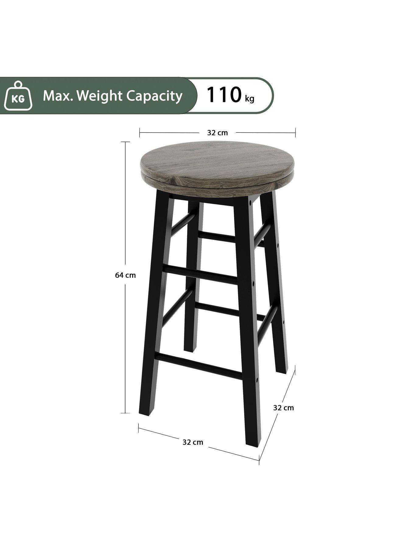 Image 6 of 8 of Vida Designs Chef Vida Wooden Revolving Bar Stool