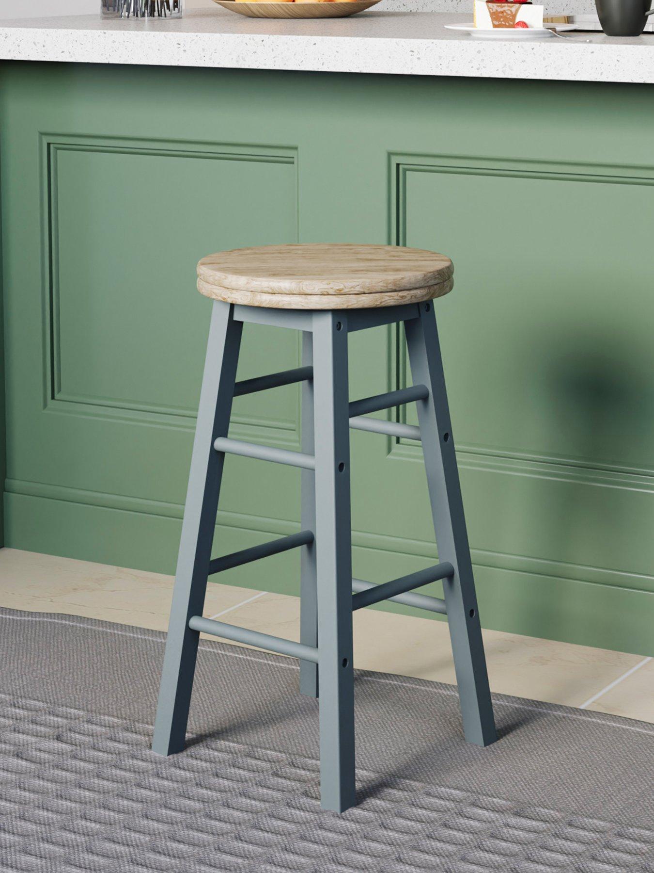 Vida Designs Chef Vida Wooden Revolving Bar Stool
