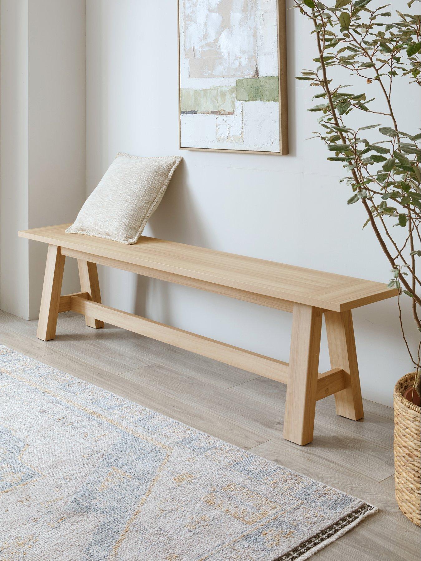 Image 1 of 6 of Michelle Keegan Home Lindley Dining Bench - Oak -&nbsp;FSC&reg; Certified