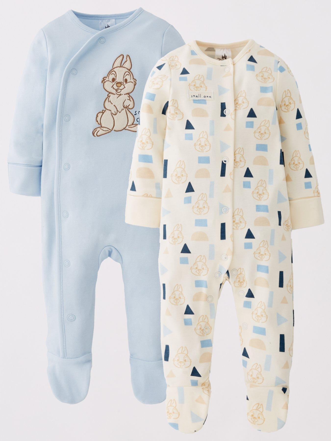  image of bambi-disney-bambi-thumper-2-pack-sleepsuit-blue