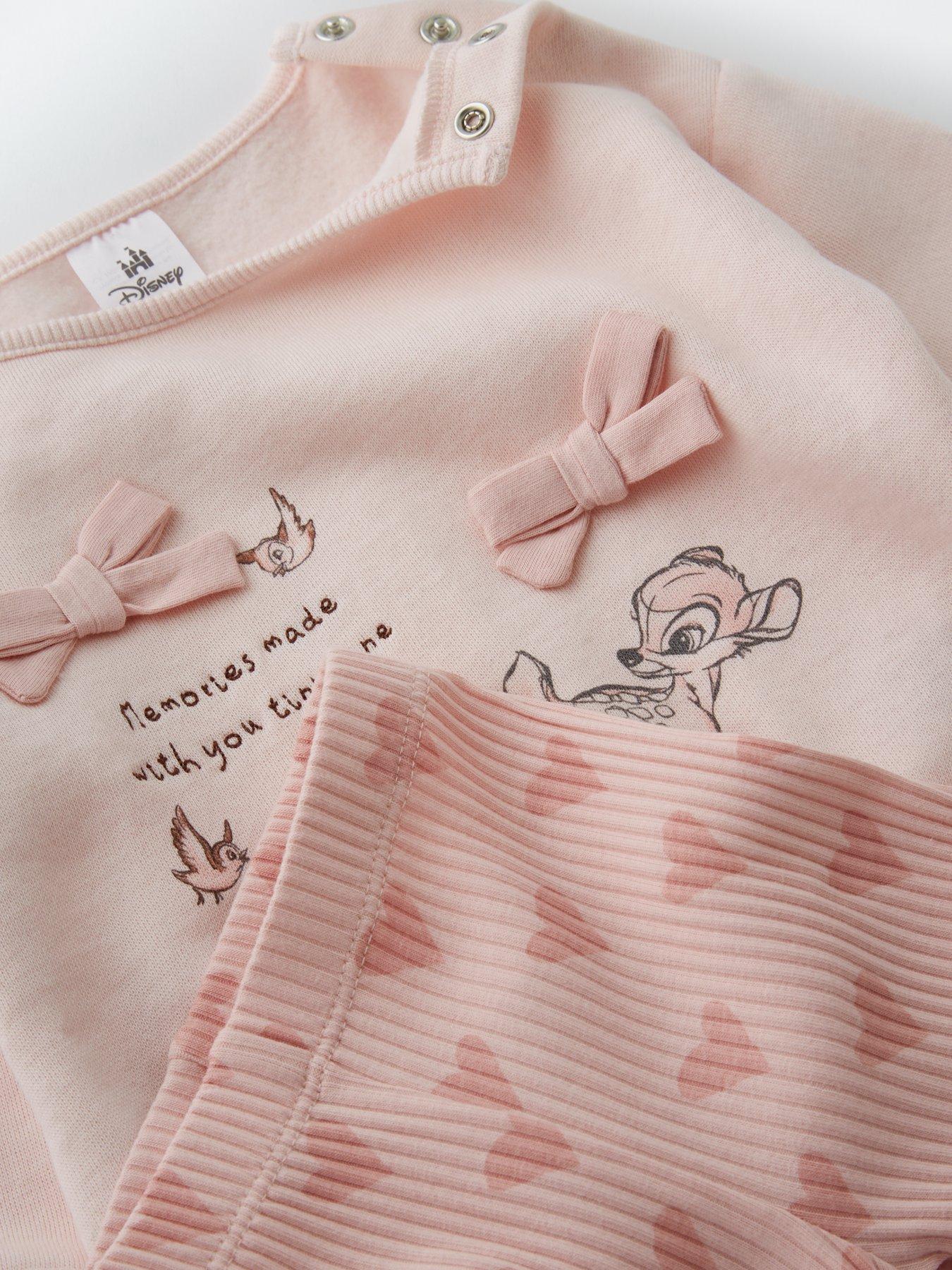 Image 3 of 4 of Bambi Disney Bambi Rib Legging Sweat Set - Pink