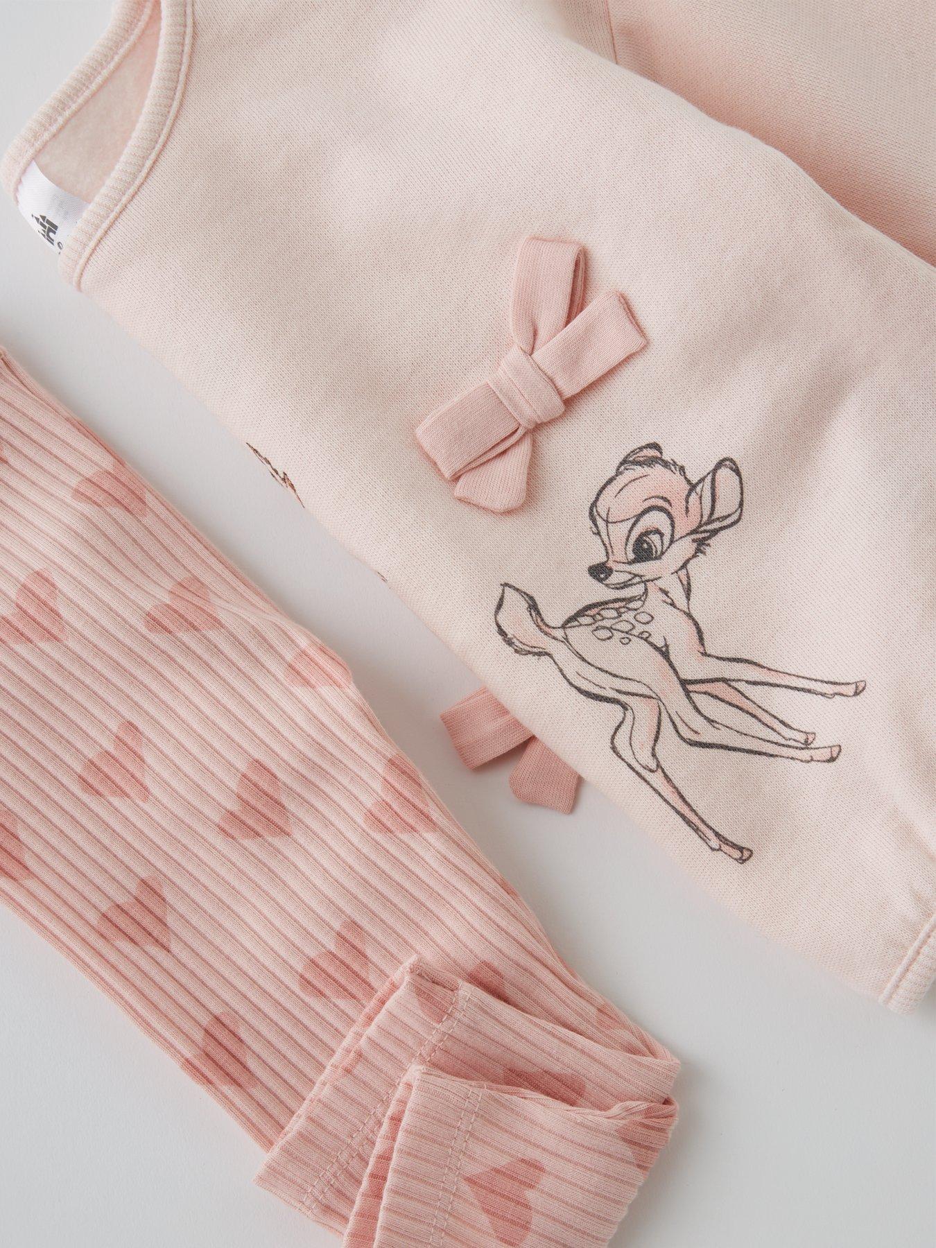 Image 4 of 4 of Bambi Disney Bambi Rib Legging Sweat Set - Pink