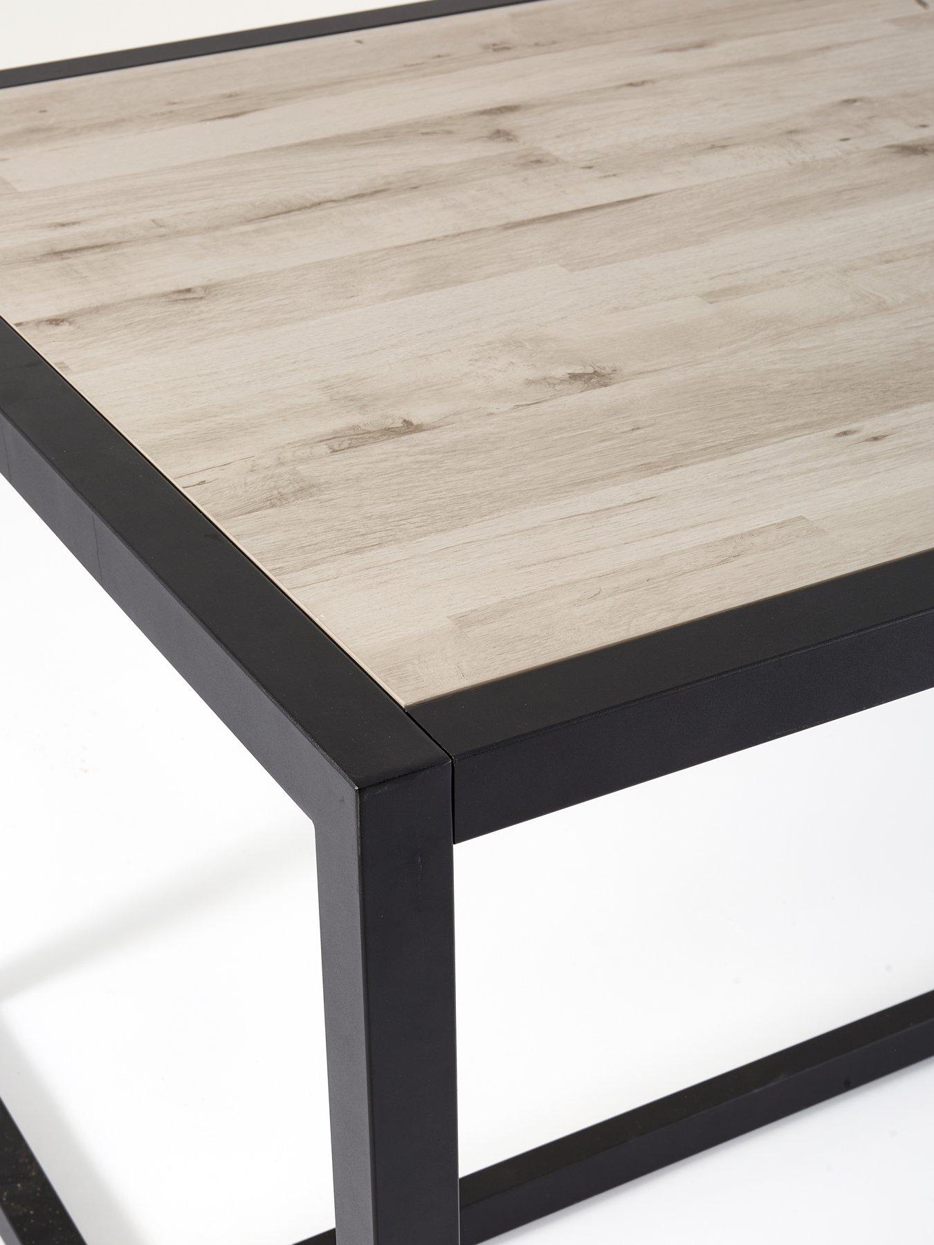 Image 7 of 7 of Very Home Harlem Grey Oak Dining Table And 6 Marlow Grey Faux Leather Chairs - FSC&reg; Certified