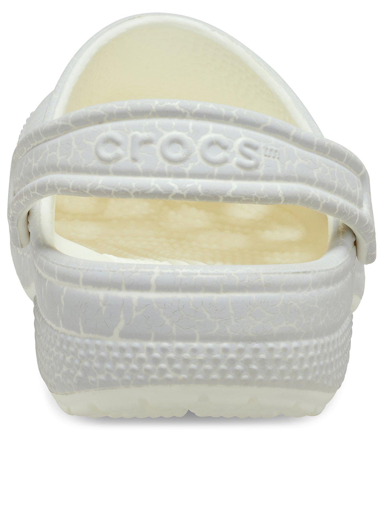 Image 3 of 5 of Crocs Junior/Youth Classic Glow Crackle Clogs (Glow In The Dark) - White