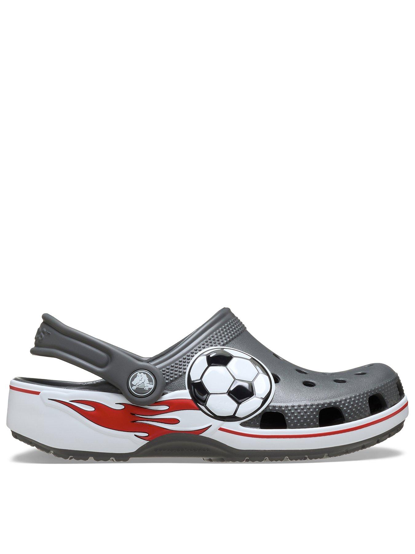 undefined Junior/Youth Classic Soccer Band Clogs - Grey