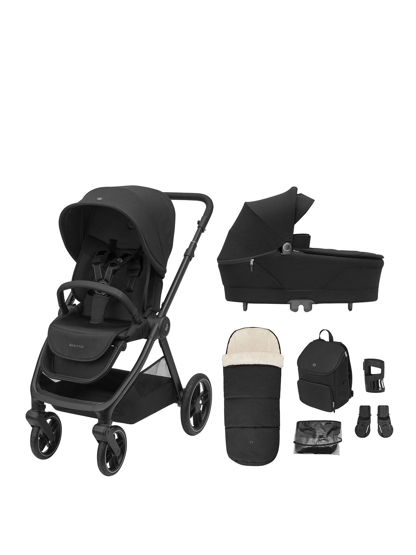 Maxi-Cosi Oxford + Essential Pushchair Bundle - Twillic Black