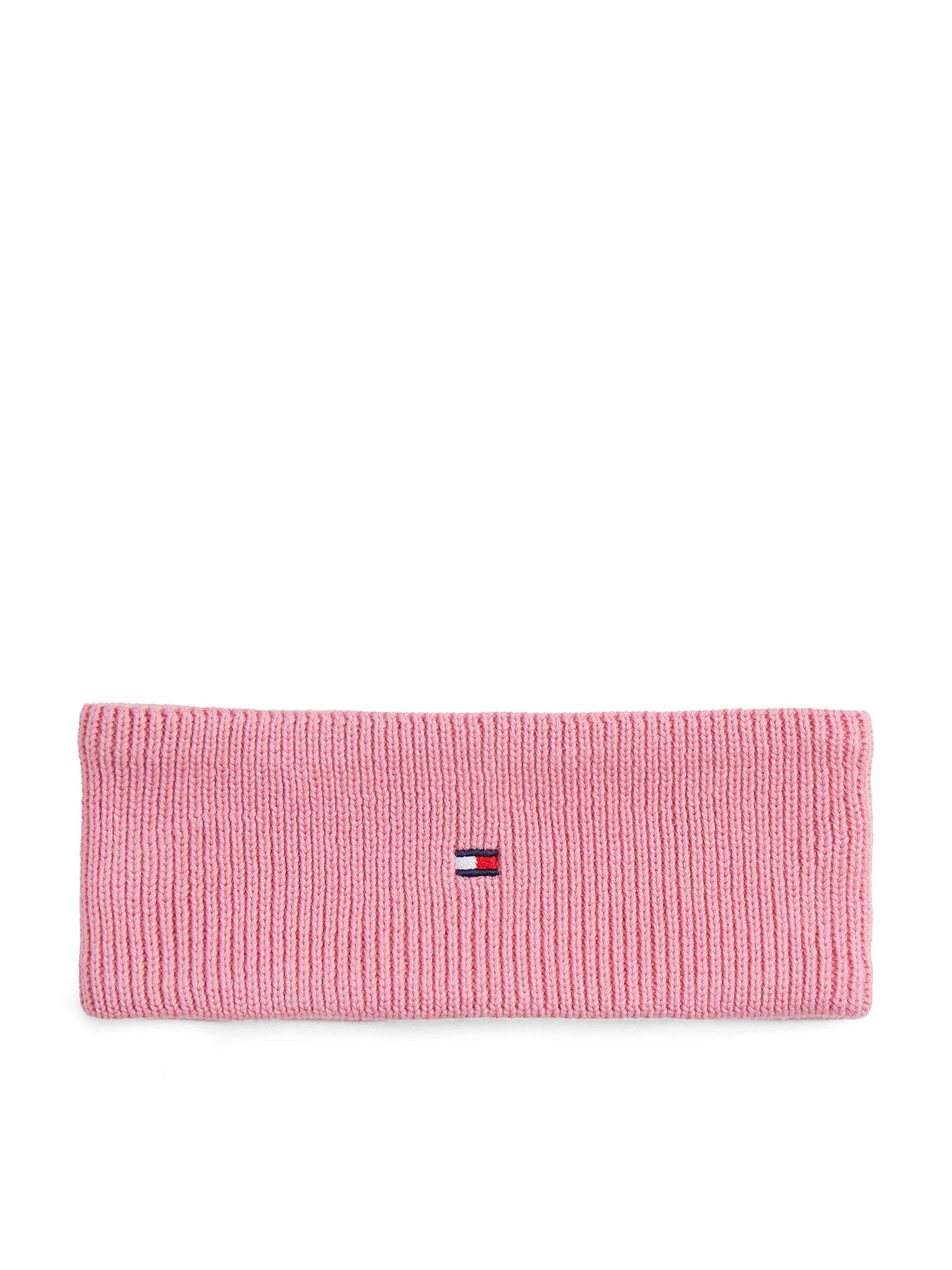 front image of tommy-hilfiger-kids-small-flag-headband-mystic-pink