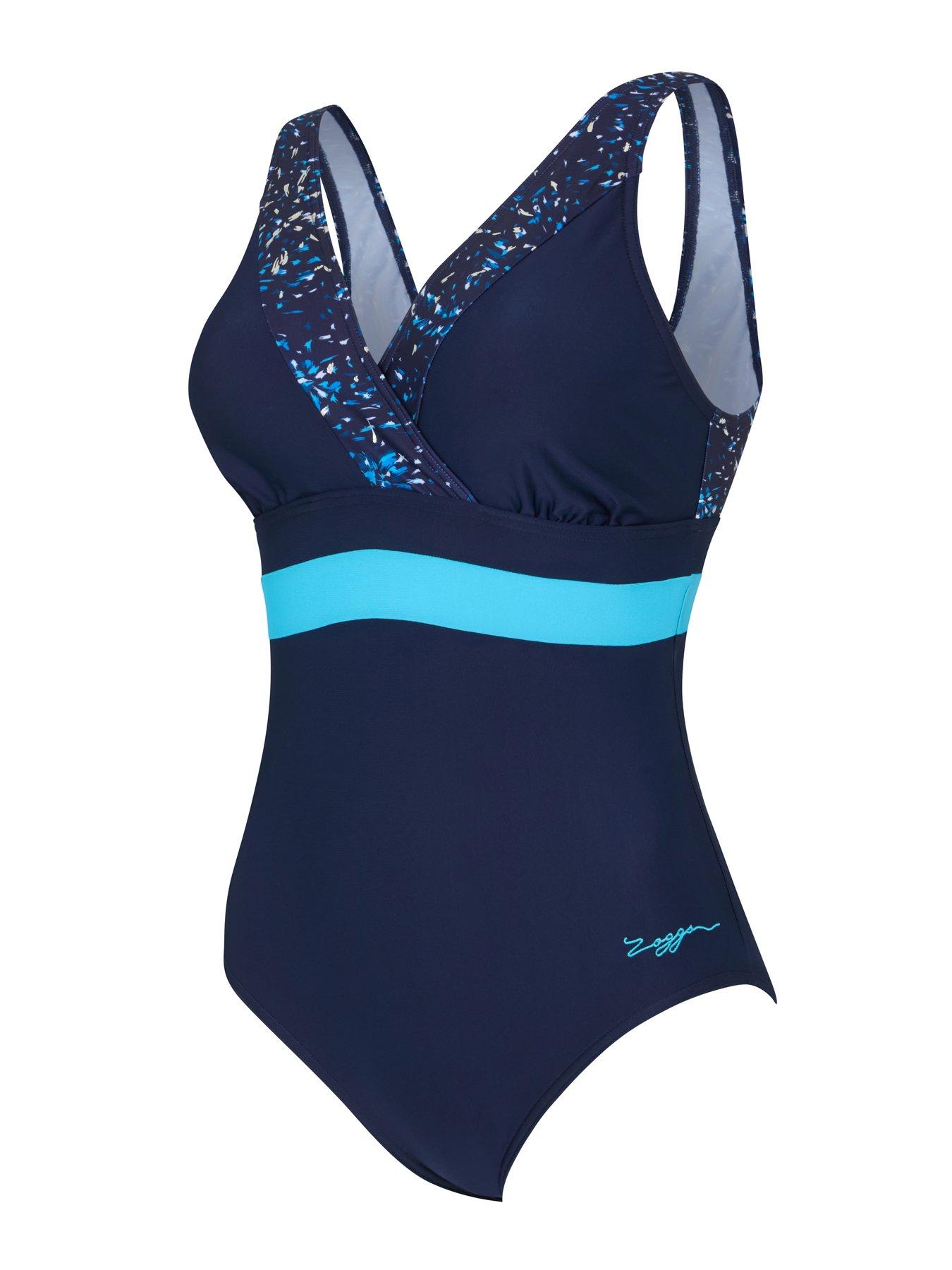 Image 1 of 2 of Zoggs Women's Boronia Square Back Swimsuit - Navy