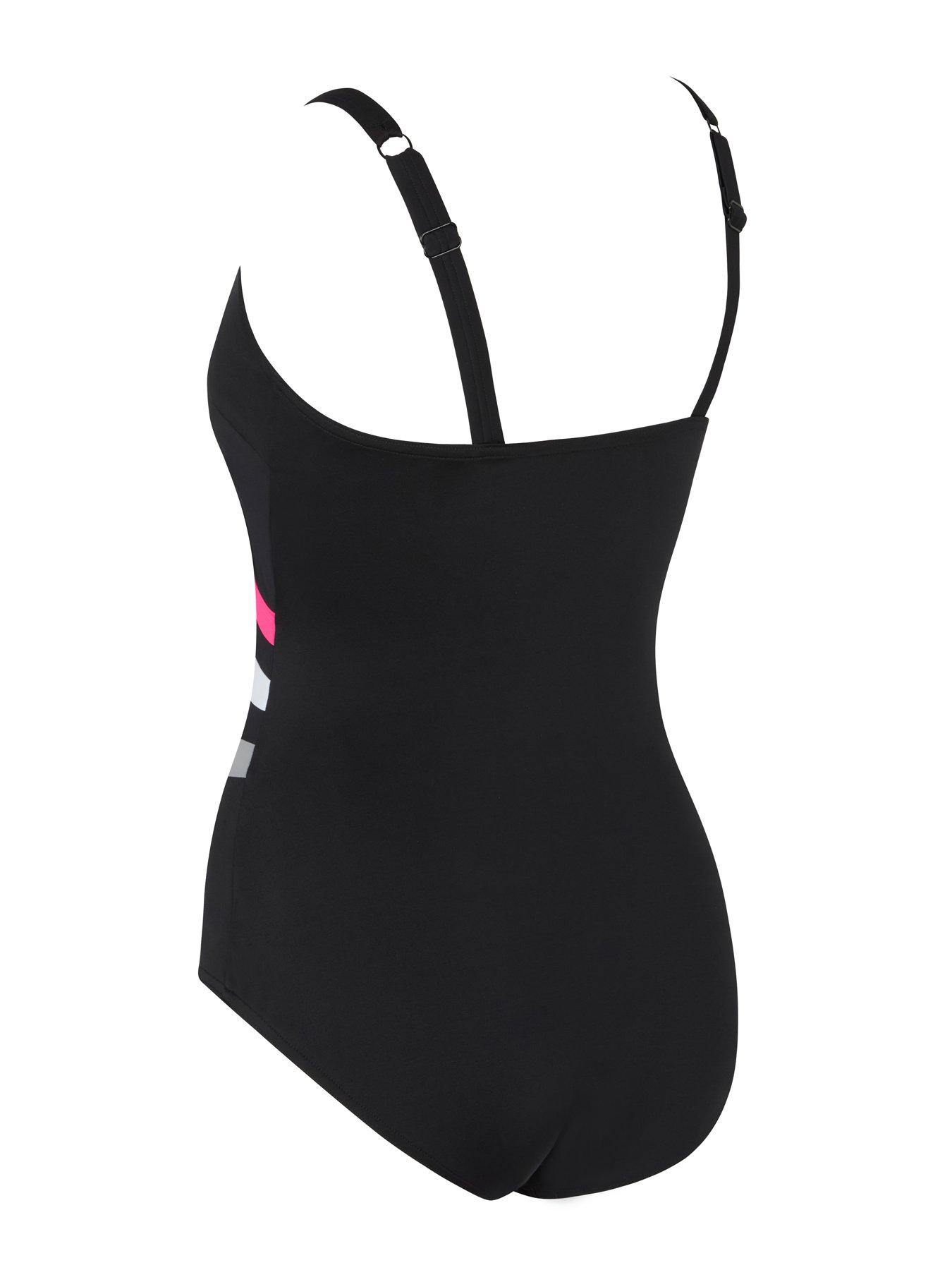 Image 5 of 5 of Zoggs Women's Safari Wrap Panel Classicback Swimsuit - Black