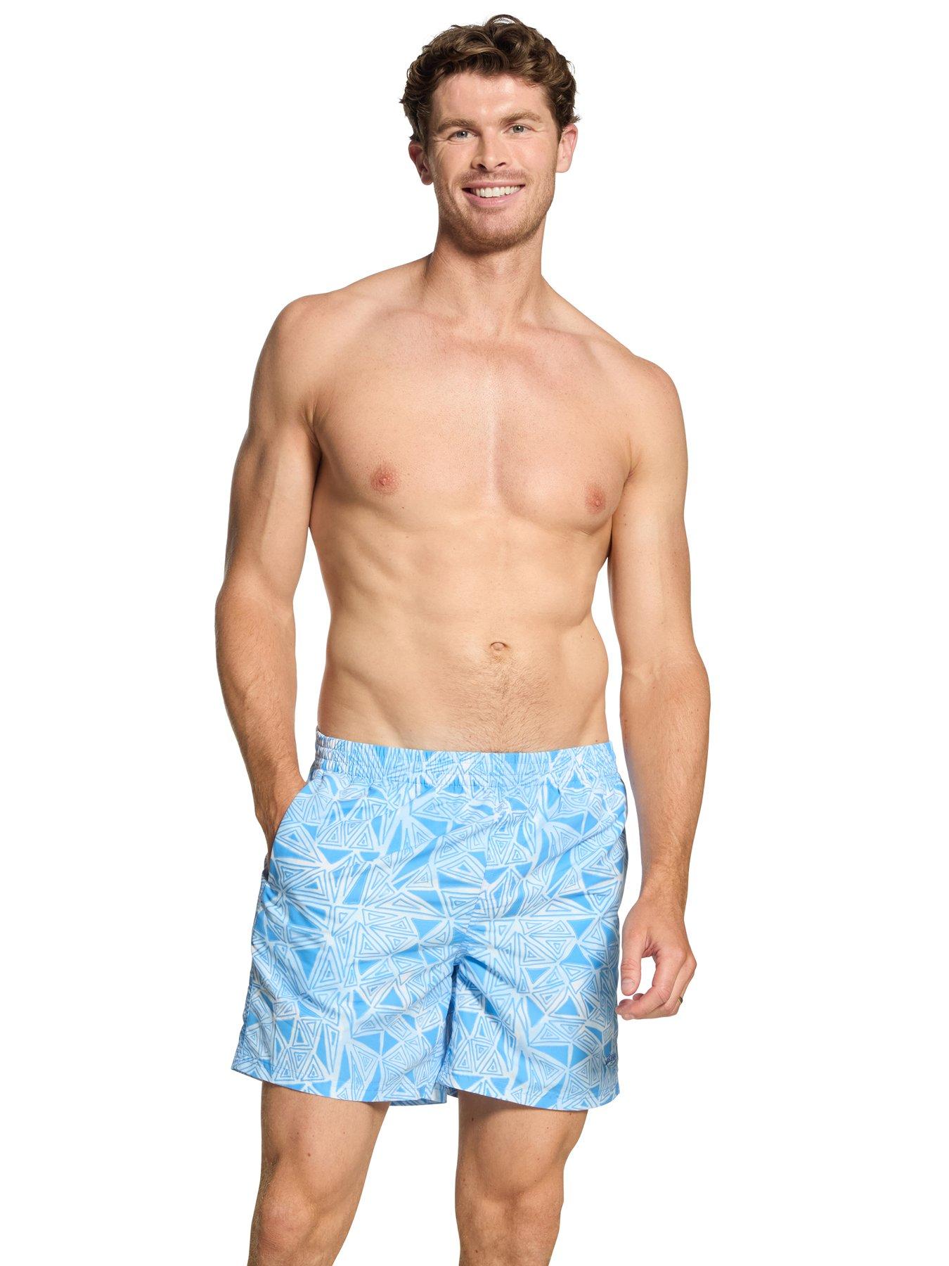 undefined Men's Geometric 16 Inch Water Shorts - Blue