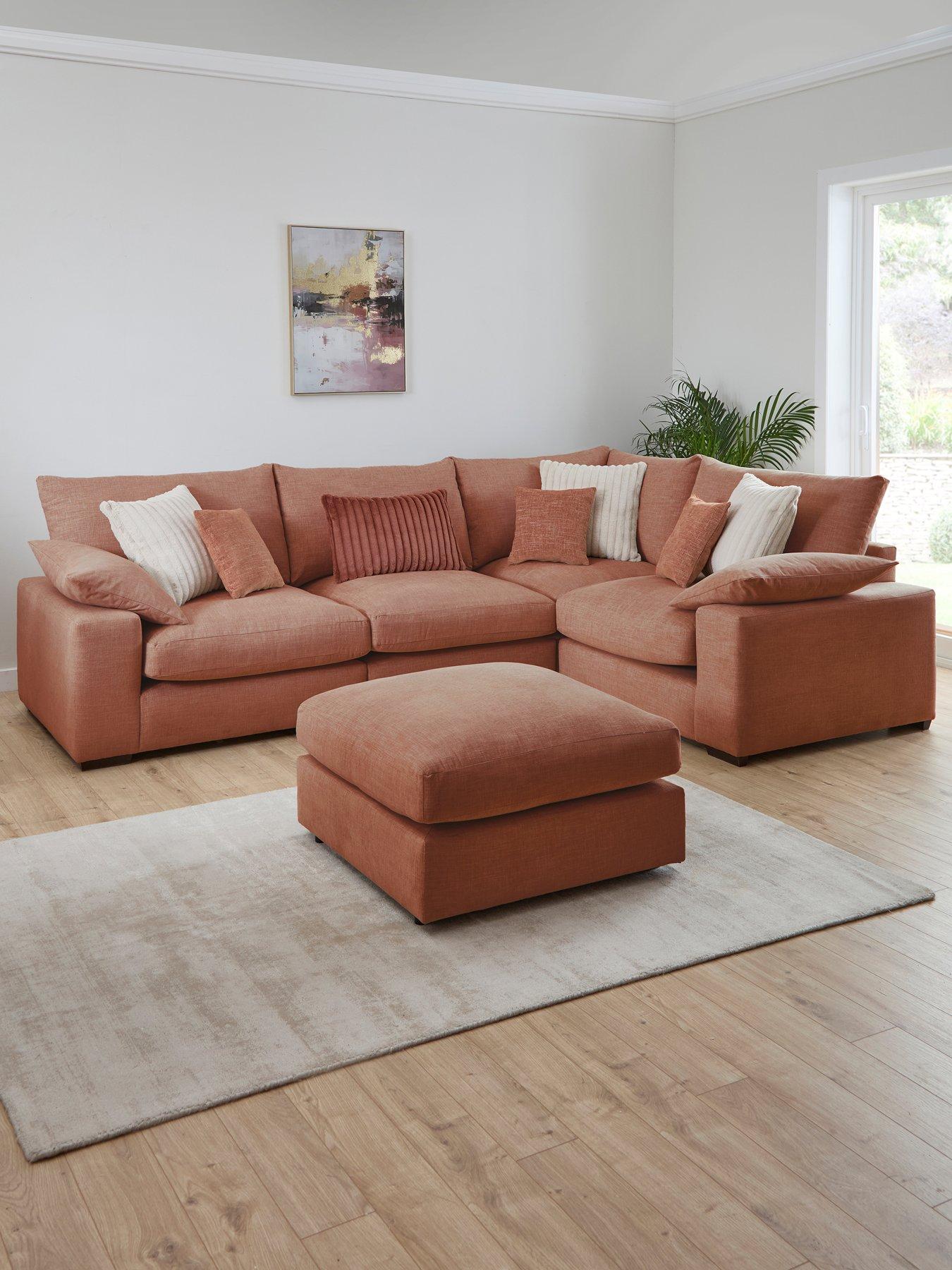 Very Home Aston Rev Double Arm Mod Corner With Footstool - Made to Order in the UK