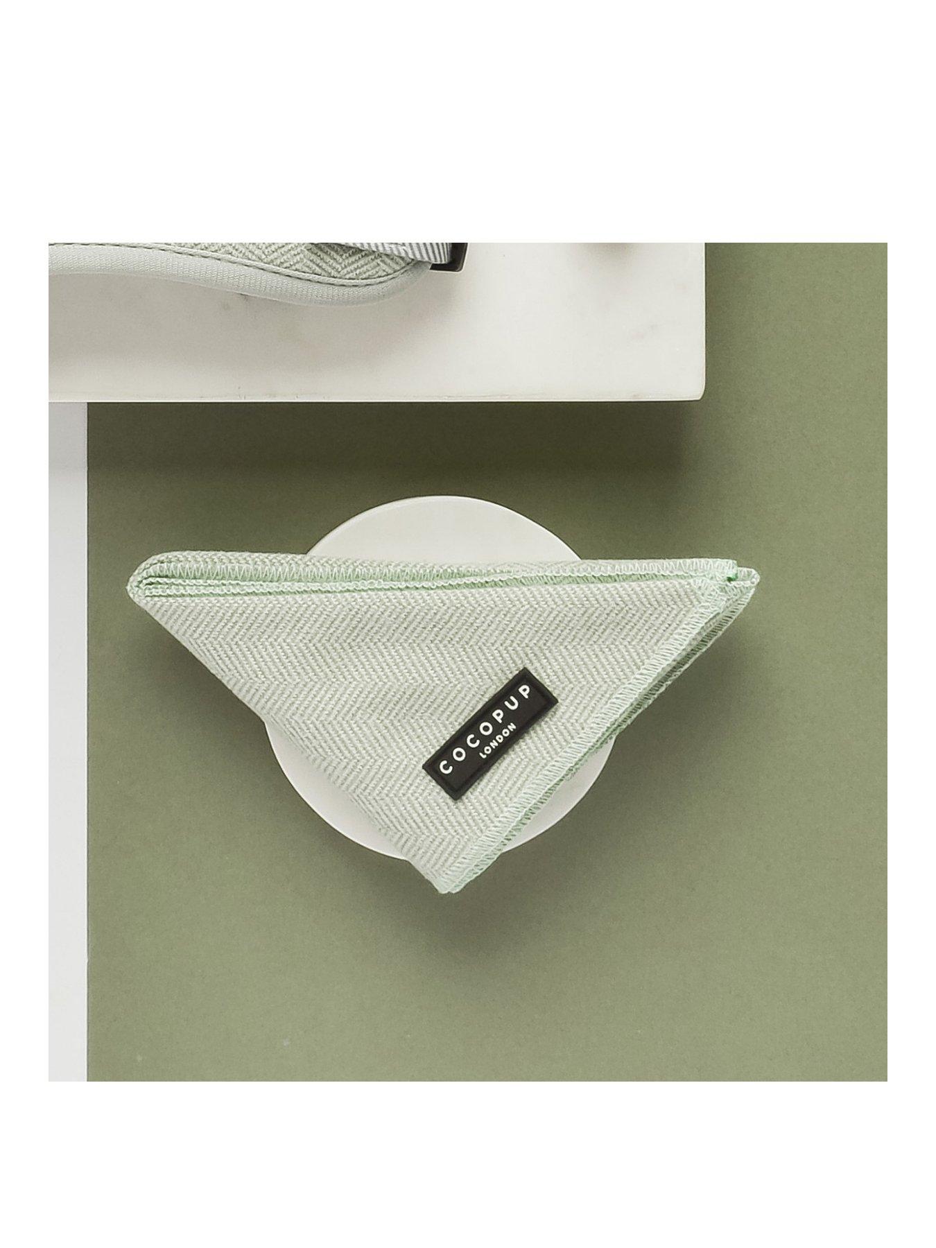 Image 2 of 3 of Cocopup 2 Pack - Sage Tweed Bandana and Bow Tie