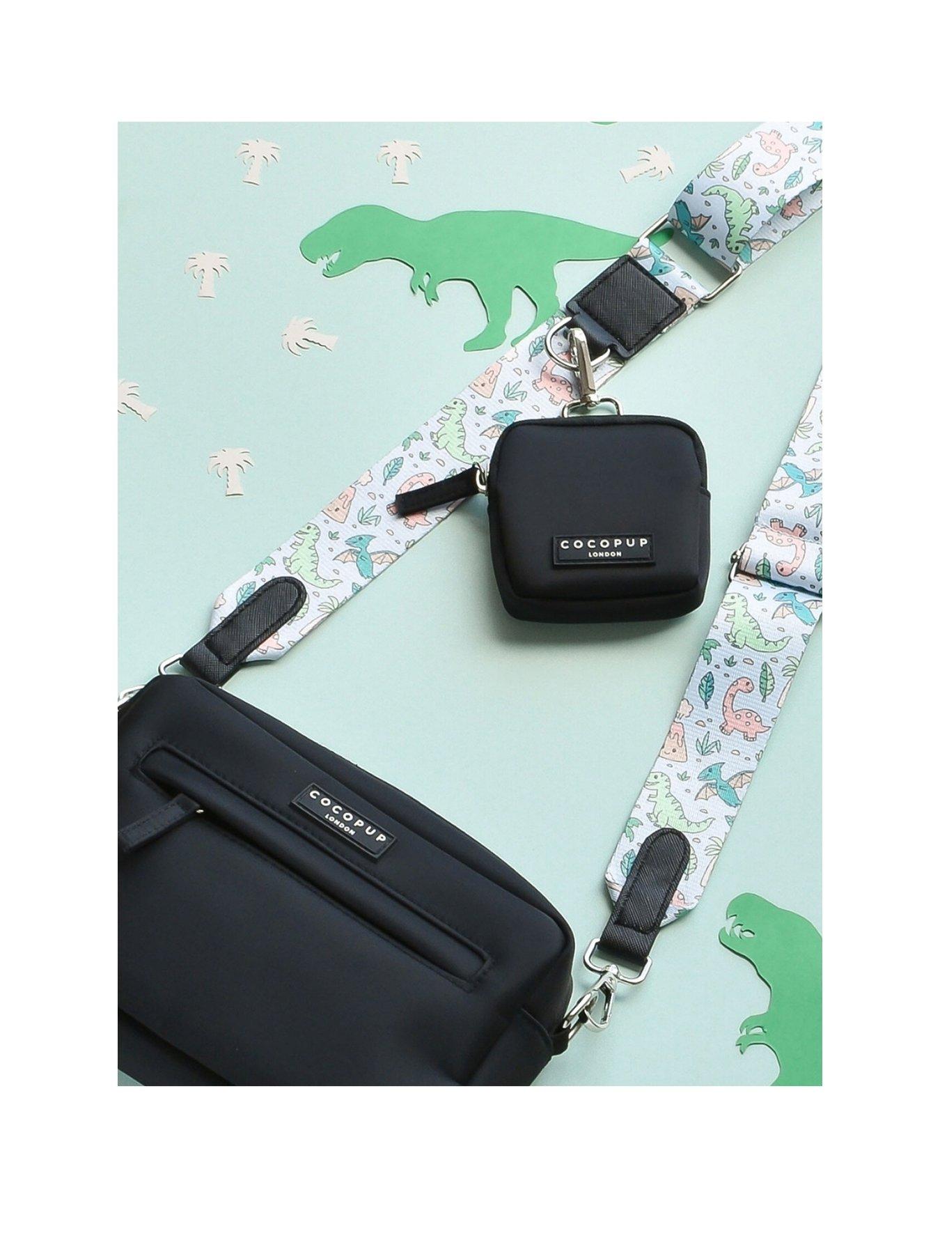 Cocopup Black Dog Walking Bag Bundle - Dinopaws - Bag, Treat Pouch and Strap