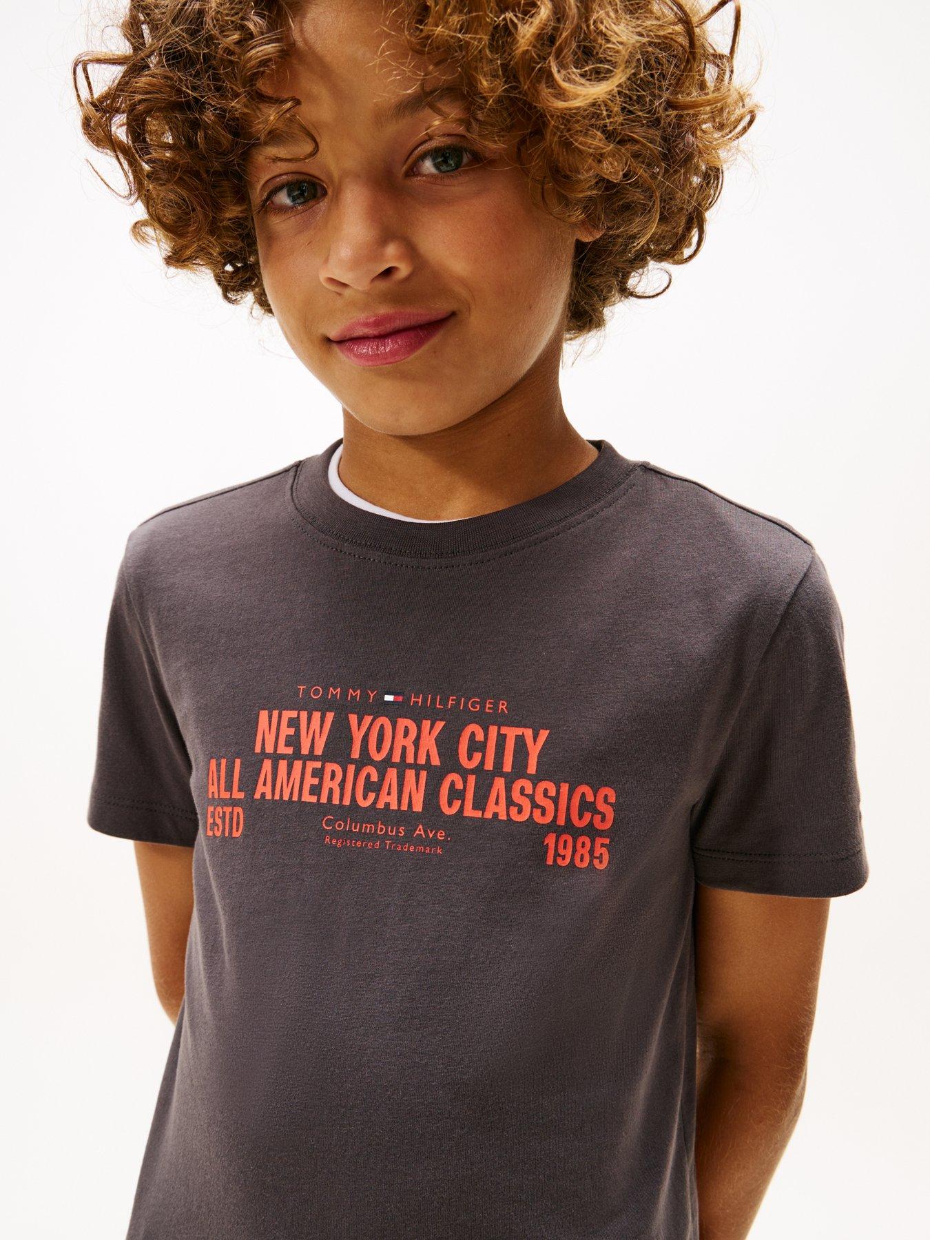  image of tommy-hilfiger-boys-nyc-print-graphic-short-sleeve-t-shirt-washed-black