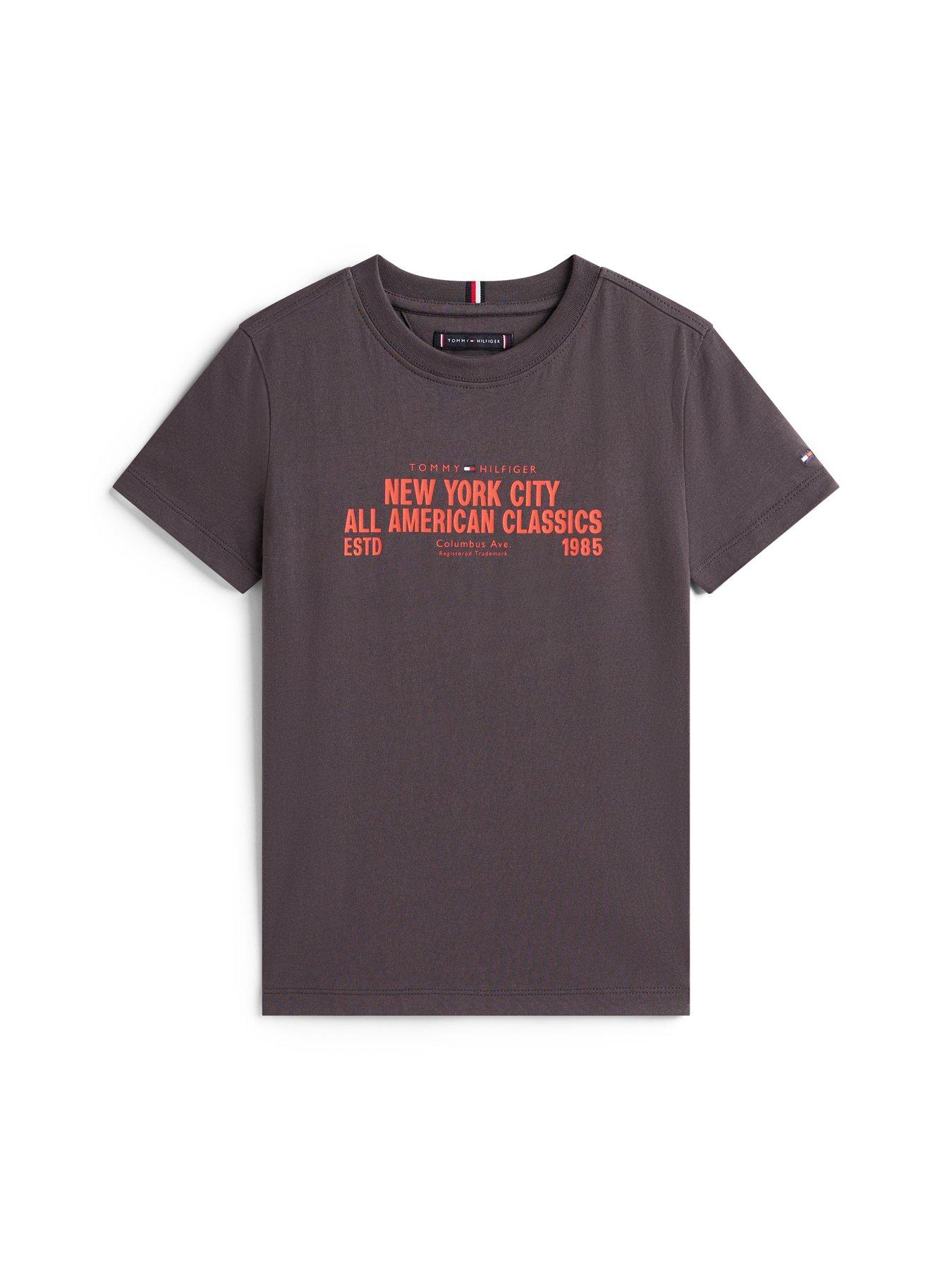  image of tommy-hilfiger-boys-nyc-print-graphic-short-sleeve-t-shirt-washed-black