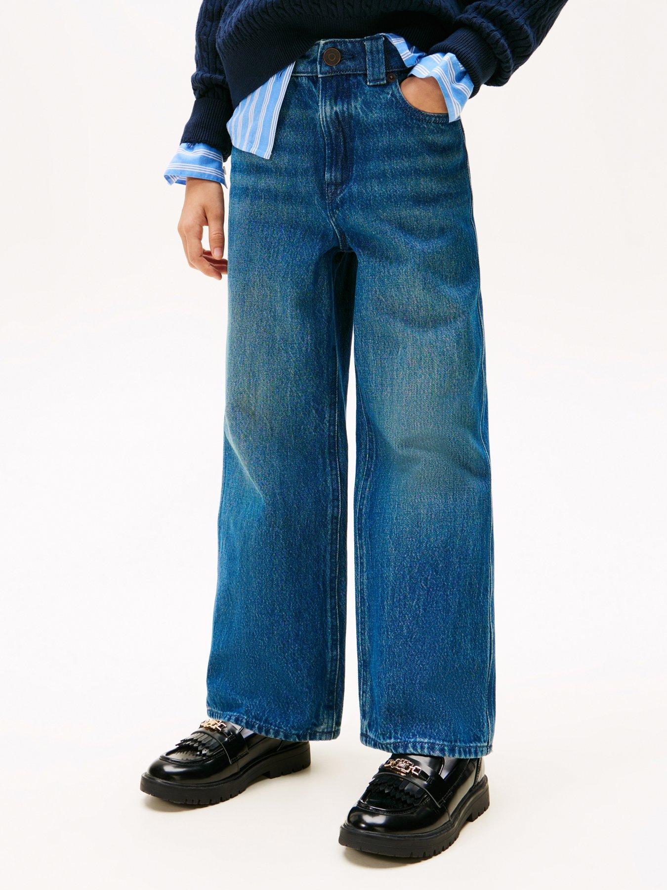 Image 1 of 6 of Tommy Hilfiger Girls Mabel Dark Vintage Crest Jeans - Denim Vintage