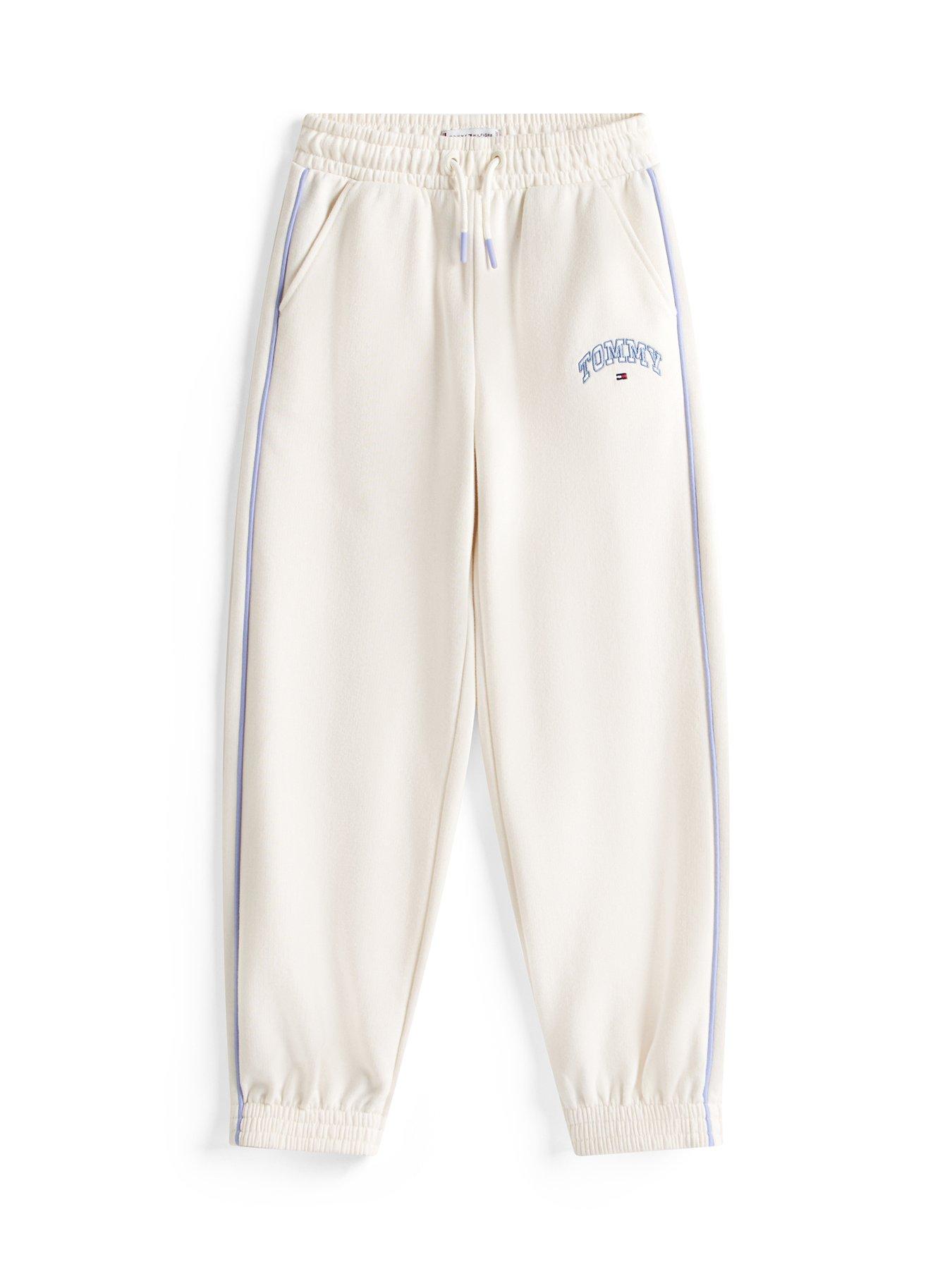 Image 5 of 5 of Tommy Hilfiger Girls Varsity Sweatpants - Ivory Silk