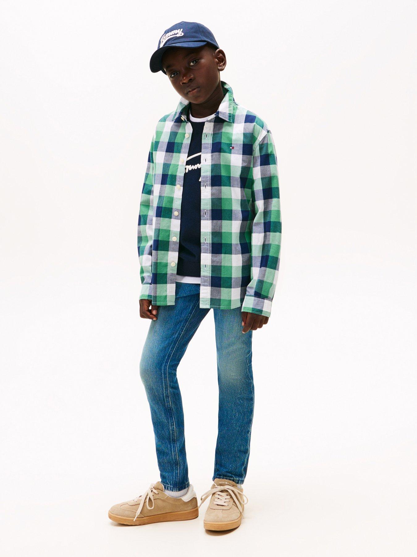 Image 3 of 5 of Tommy Hilfiger Boys Scanton Y Vintage Dark Jeans - Denim Mid