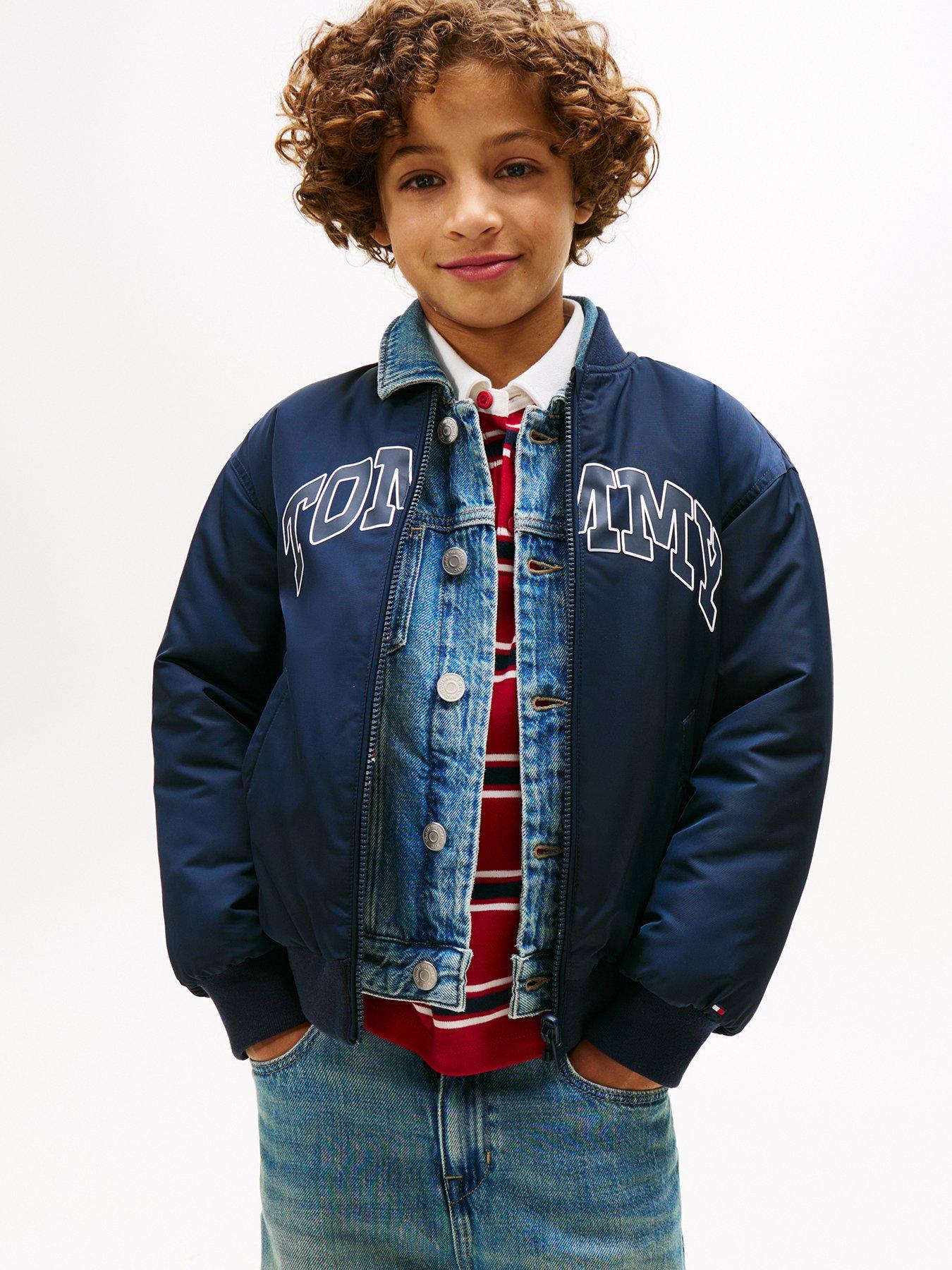 undefined Boys Varsity Reversible Bomber - Night Navy