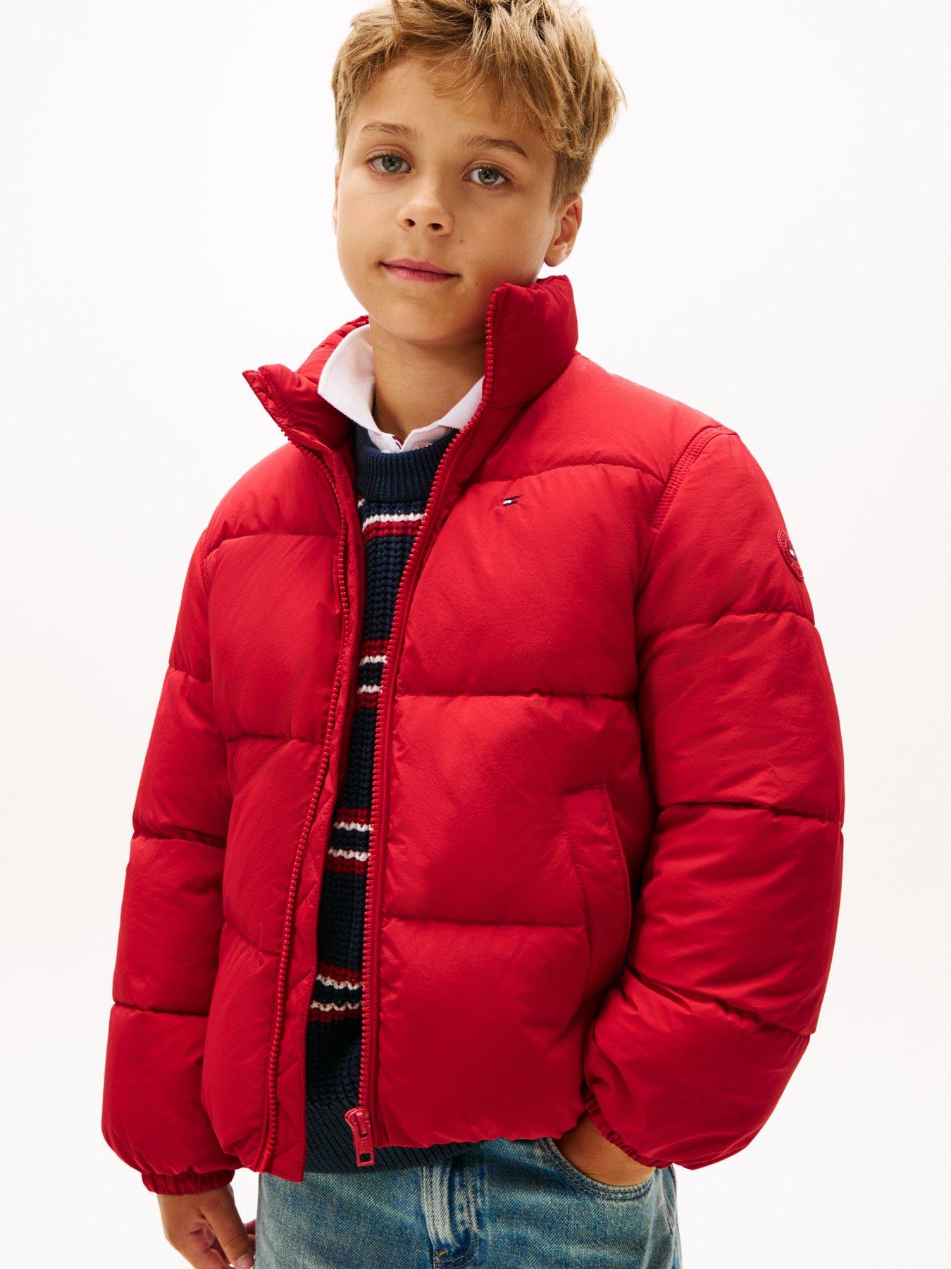 undefined Boys Flag Padded Jacket - Medium Red