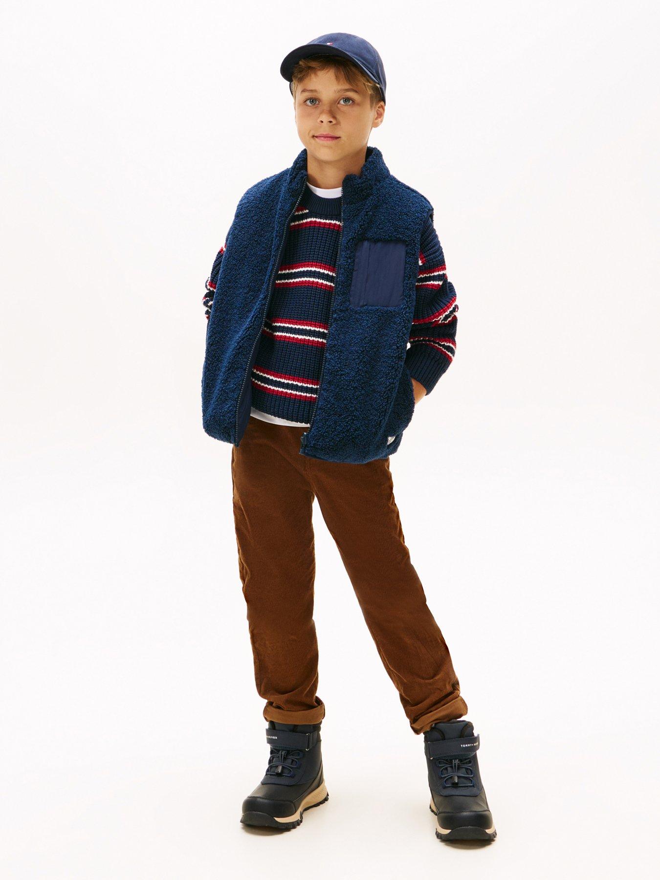 Image 3 of 6 of Tommy Hilfiger Kids Reversible Teddy Nylon Vest - Night Navy