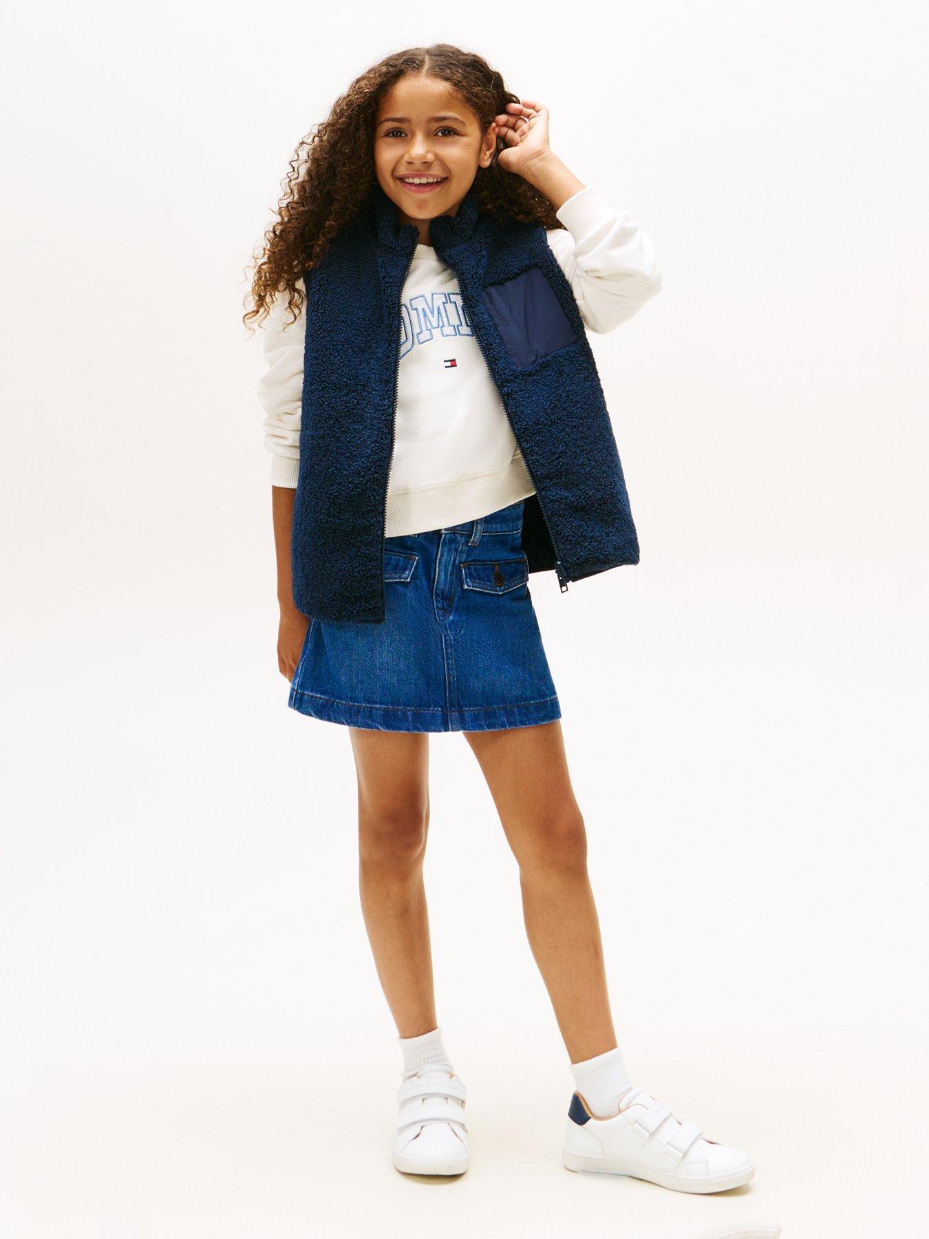 Image 5 of 6 of Tommy Hilfiger Kids Reversible Teddy Nylon Vest - Night Navy