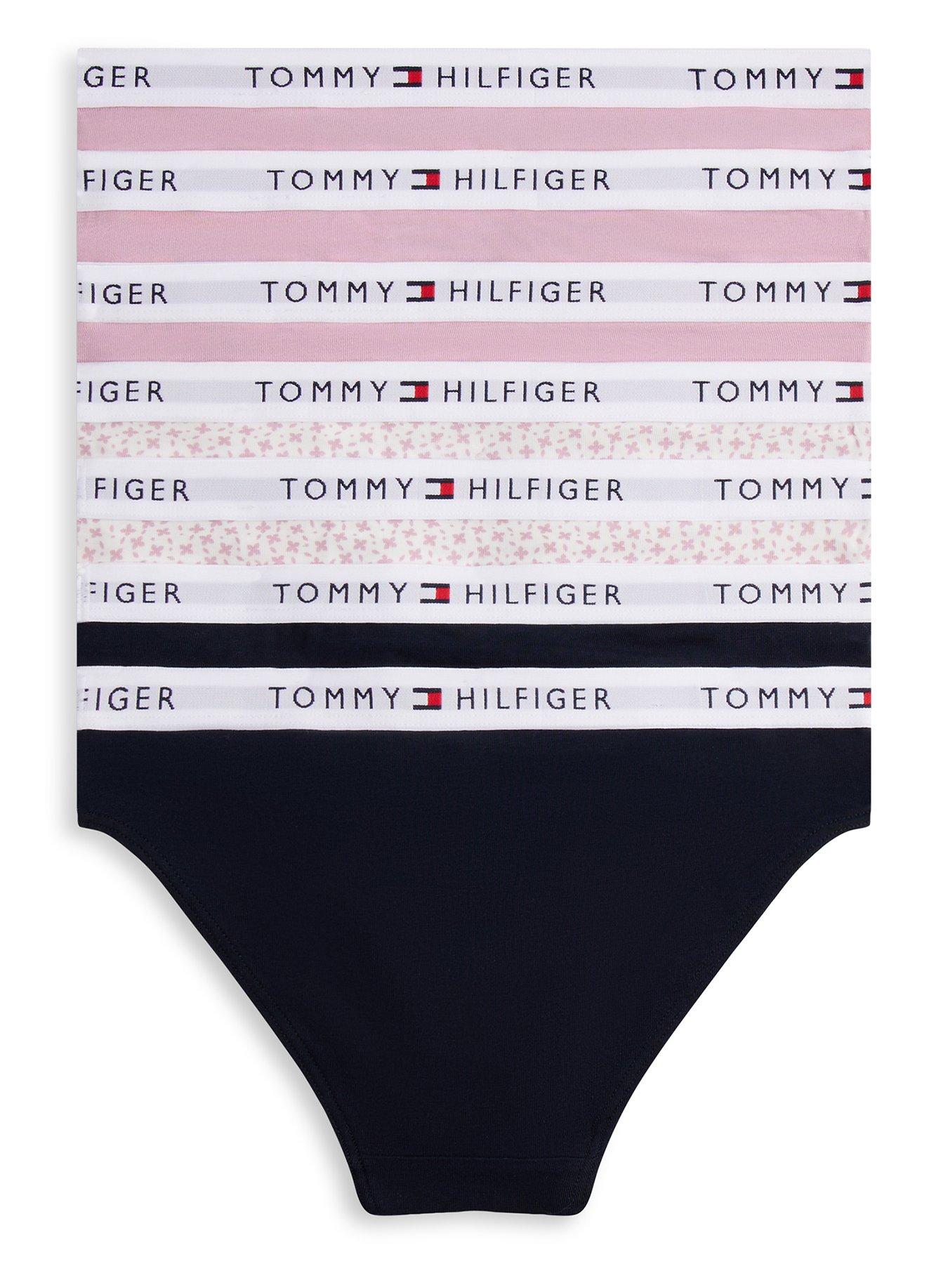  image of tommy-hilfiger-girls-7-pack-print-bikini-briefs-multi
