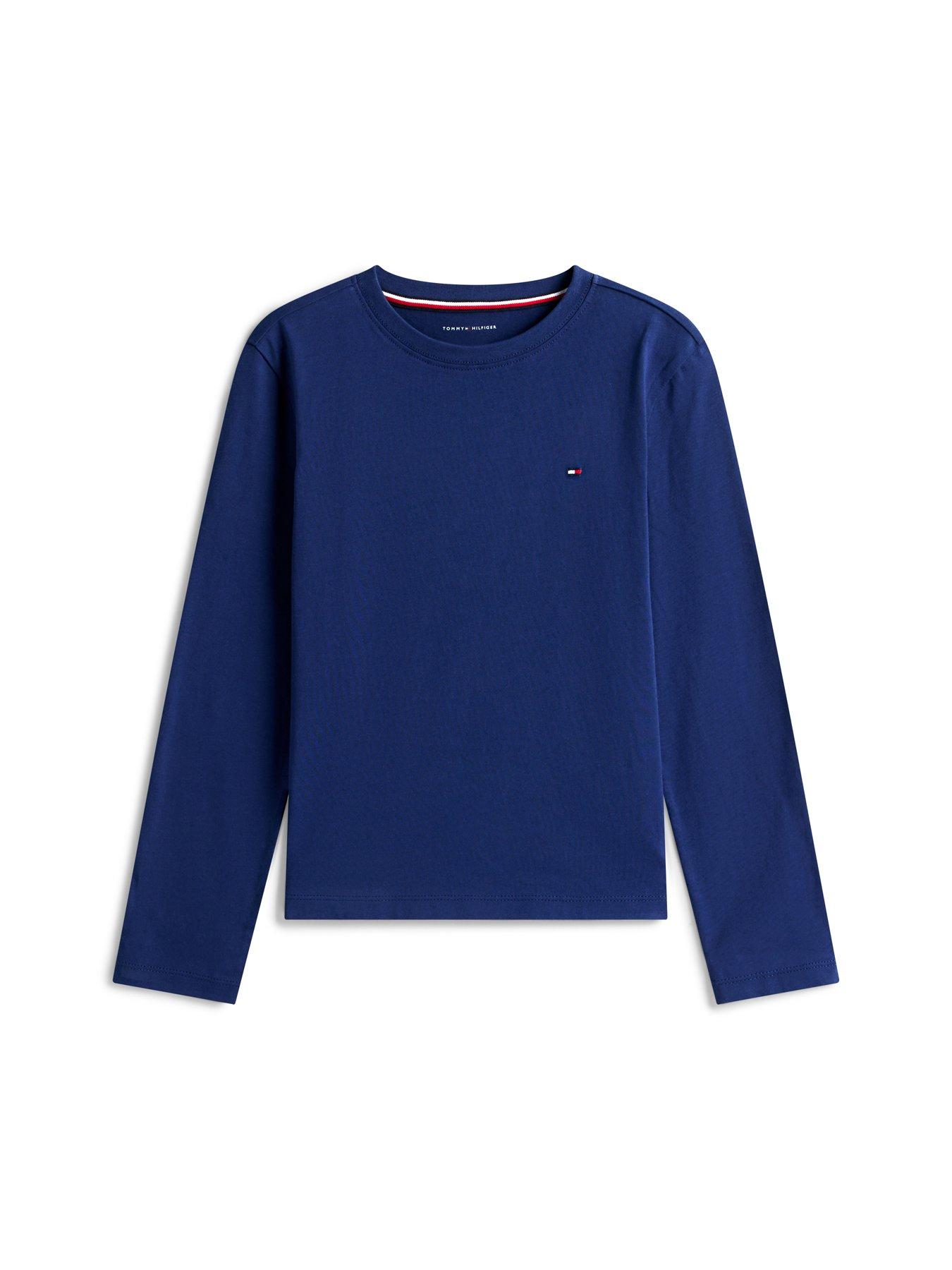 Image 6 of 6 of Tommy Hilfiger Boys Long Sleeve Flannel Print Pyjama Set - Navy