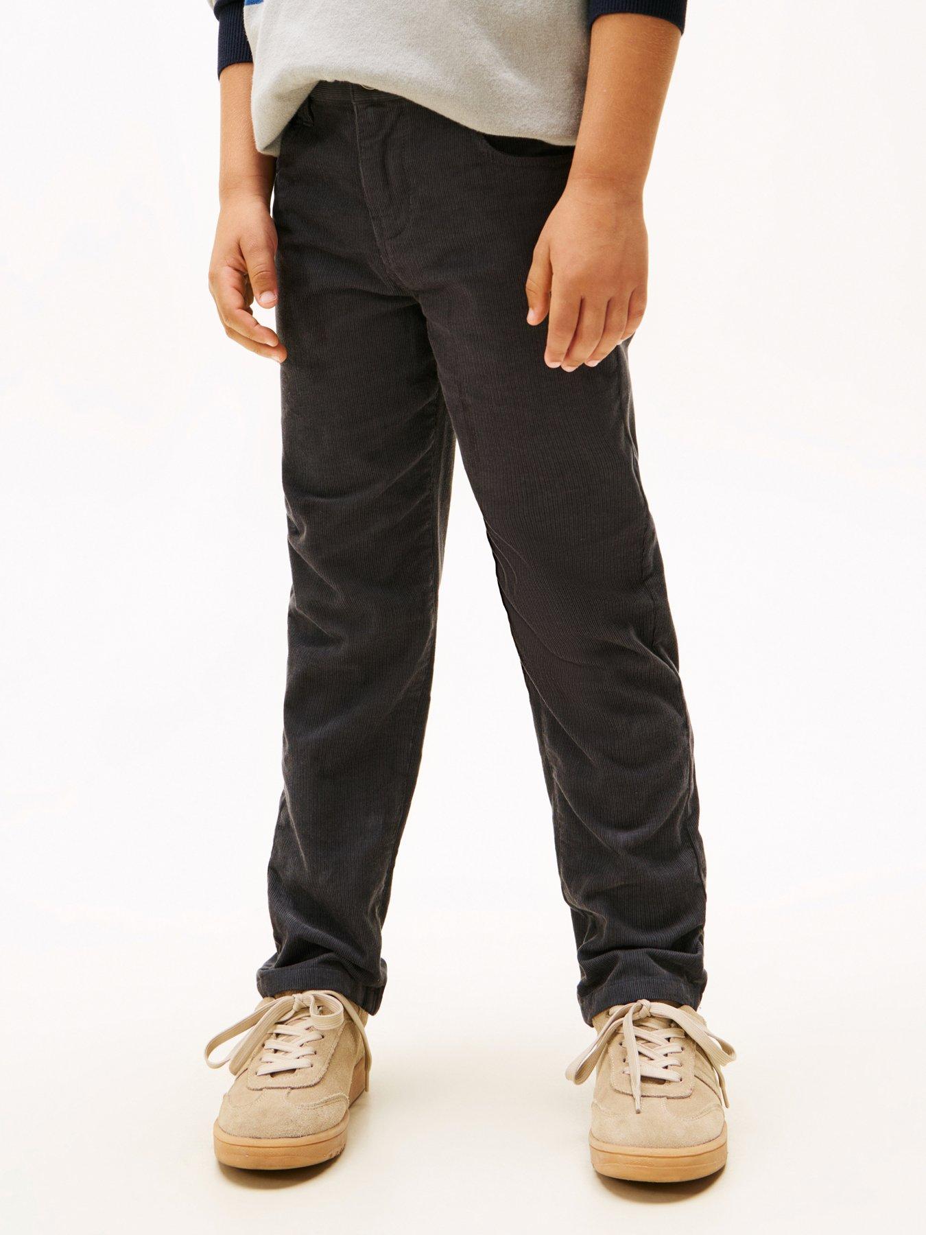  image of tommy-hilfiger-boys-corduroy-skater-pants-washed-black