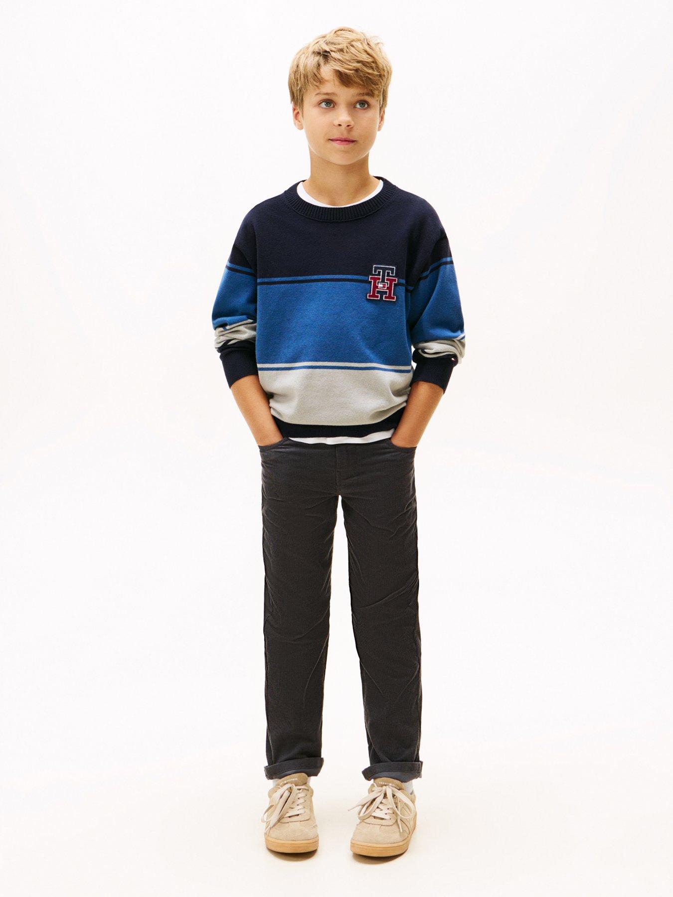 Image 2 of 5 of Tommy Hilfiger Boys Corduroy Skater Pants - Washed Black