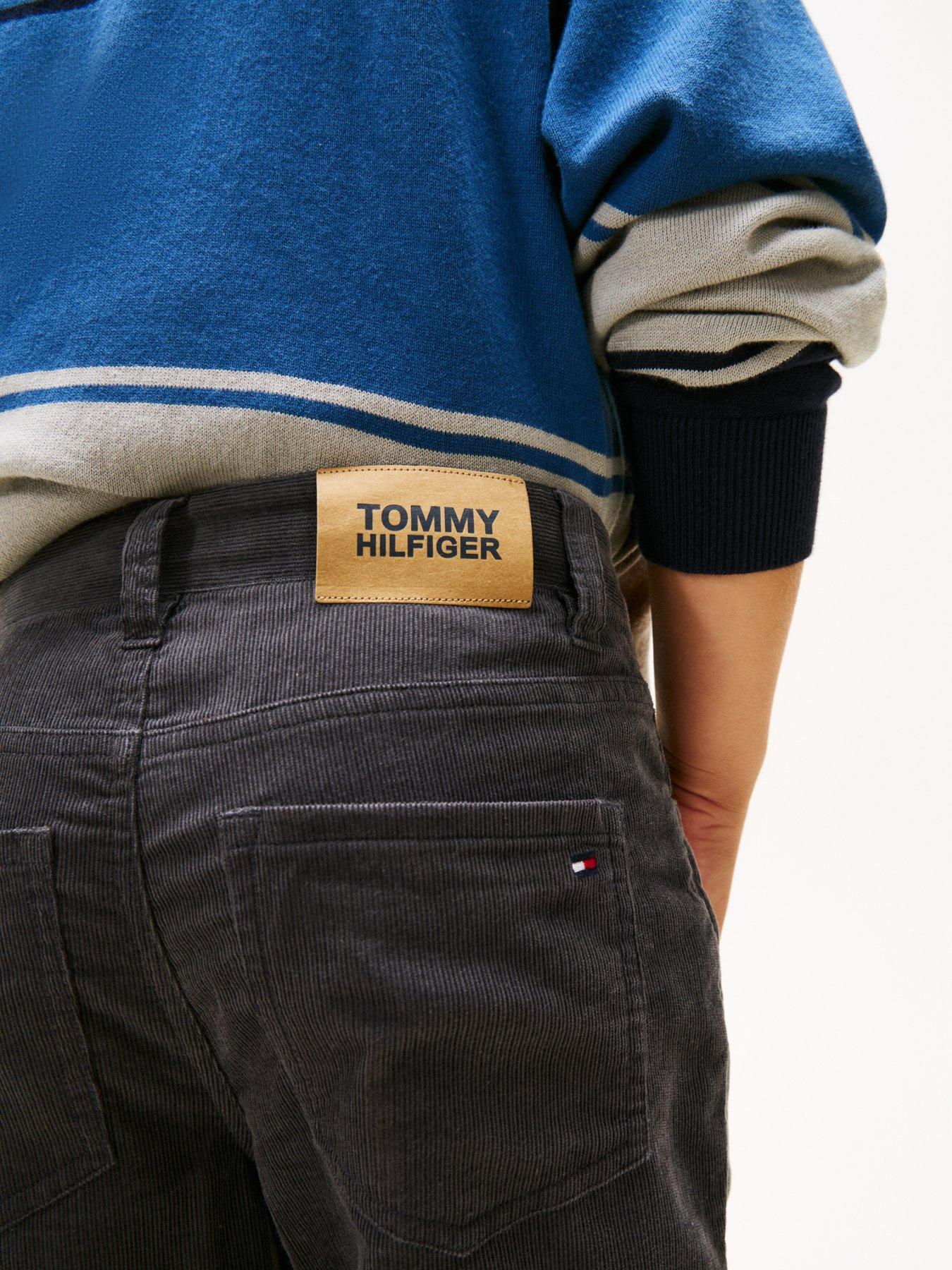  image of tommy-hilfiger-boys-corduroy-skater-pants-washed-black