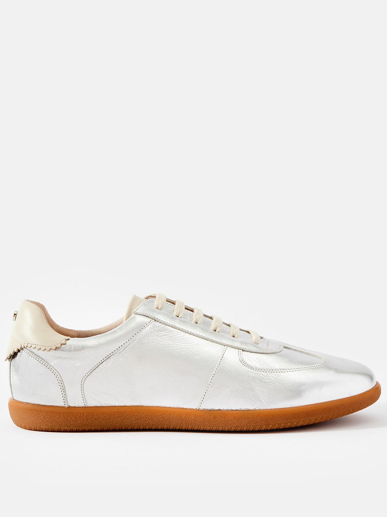 undefined Mia Silver Lace Up Trainer