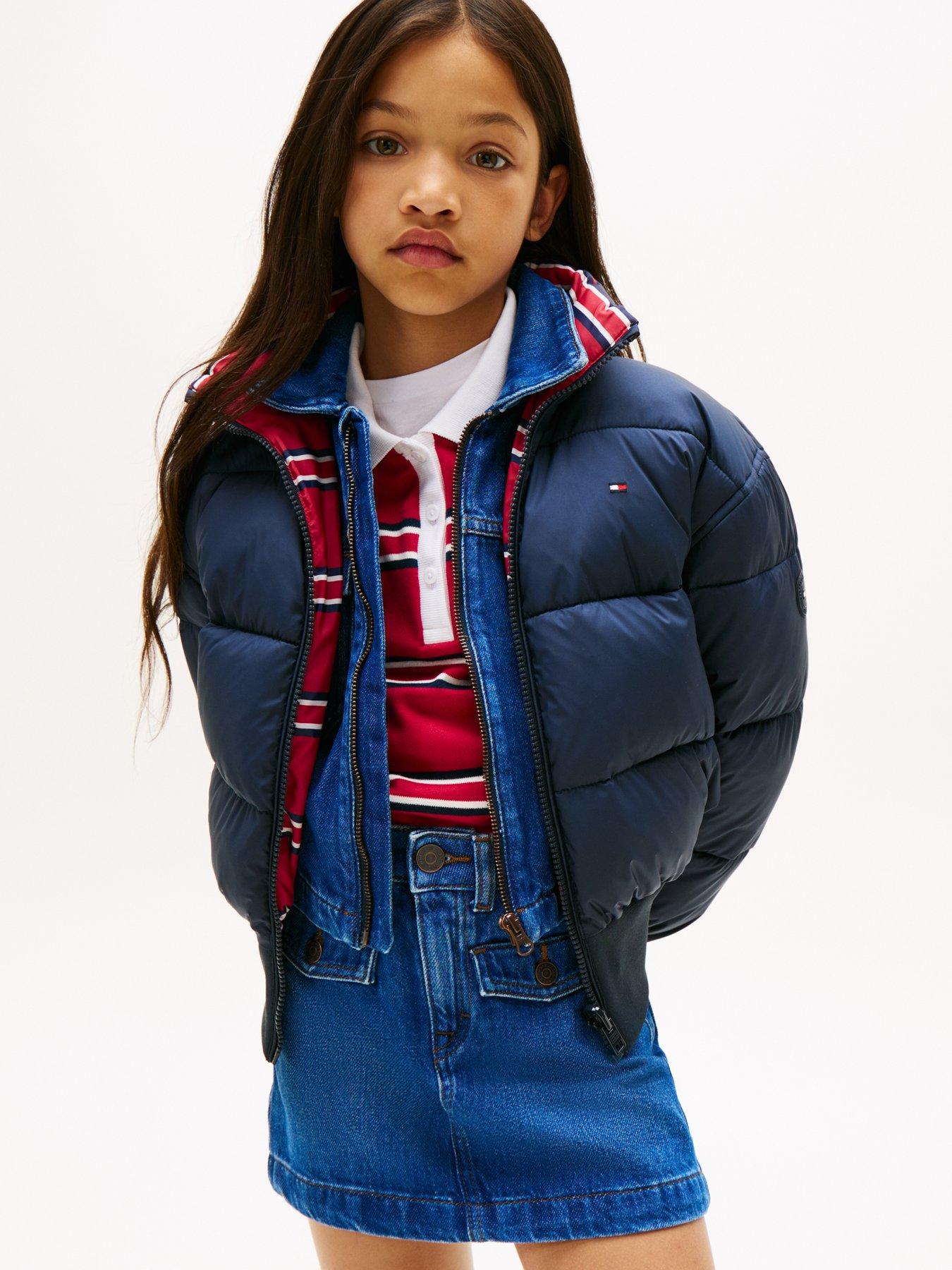undefined Girls Reversible Padded Bomber Jacket - Night Navy