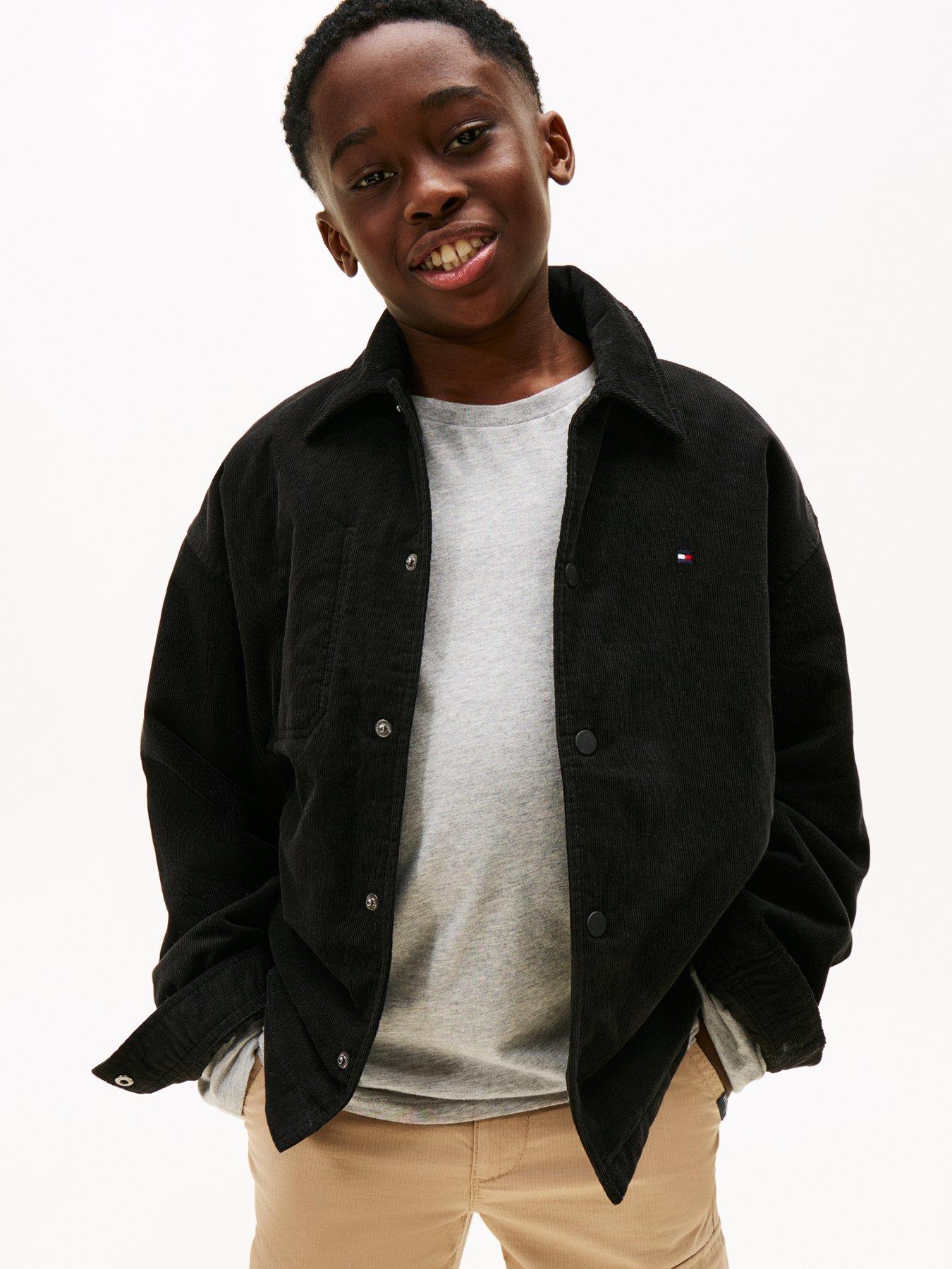 Tommy Hilfiger Boys Corduroy Overshirt - Black