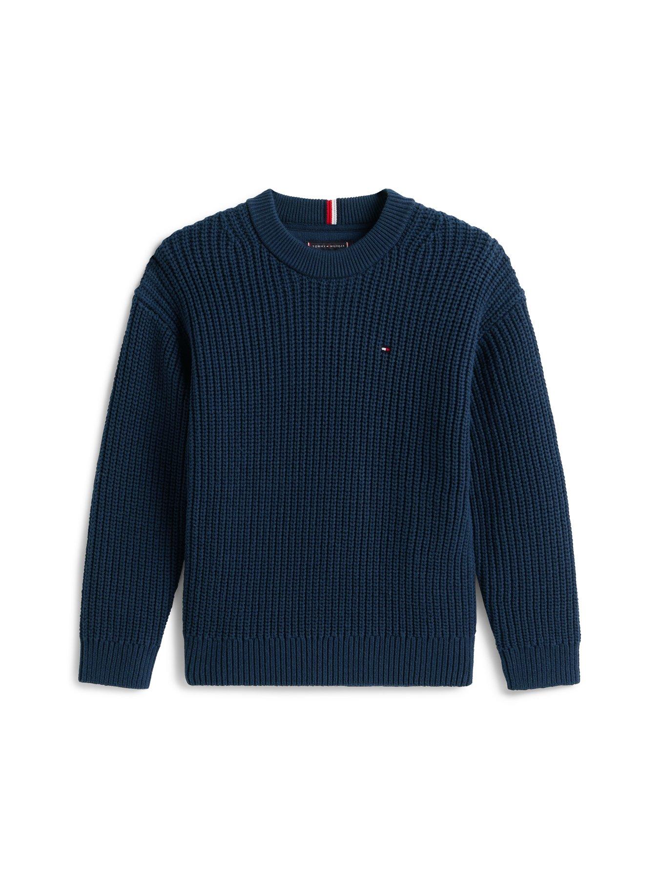 Image 5 of 5 of Tommy Hilfiger Boys Crew Neck Sweater - Night Navy