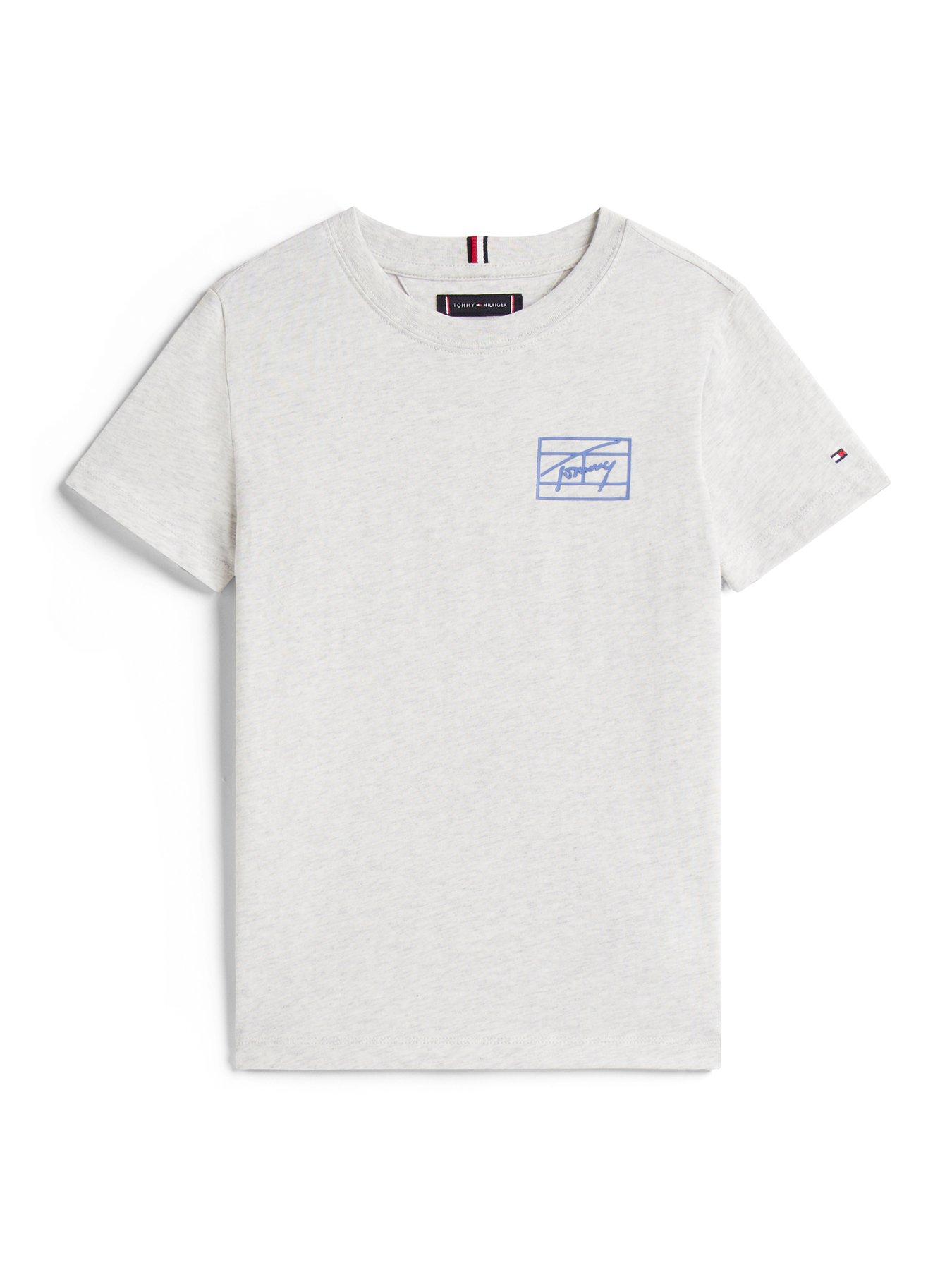 Image 5 of 5 of Tommy Hilfiger Boys Varsity Print Short Sleeve T-Shirt - Heather