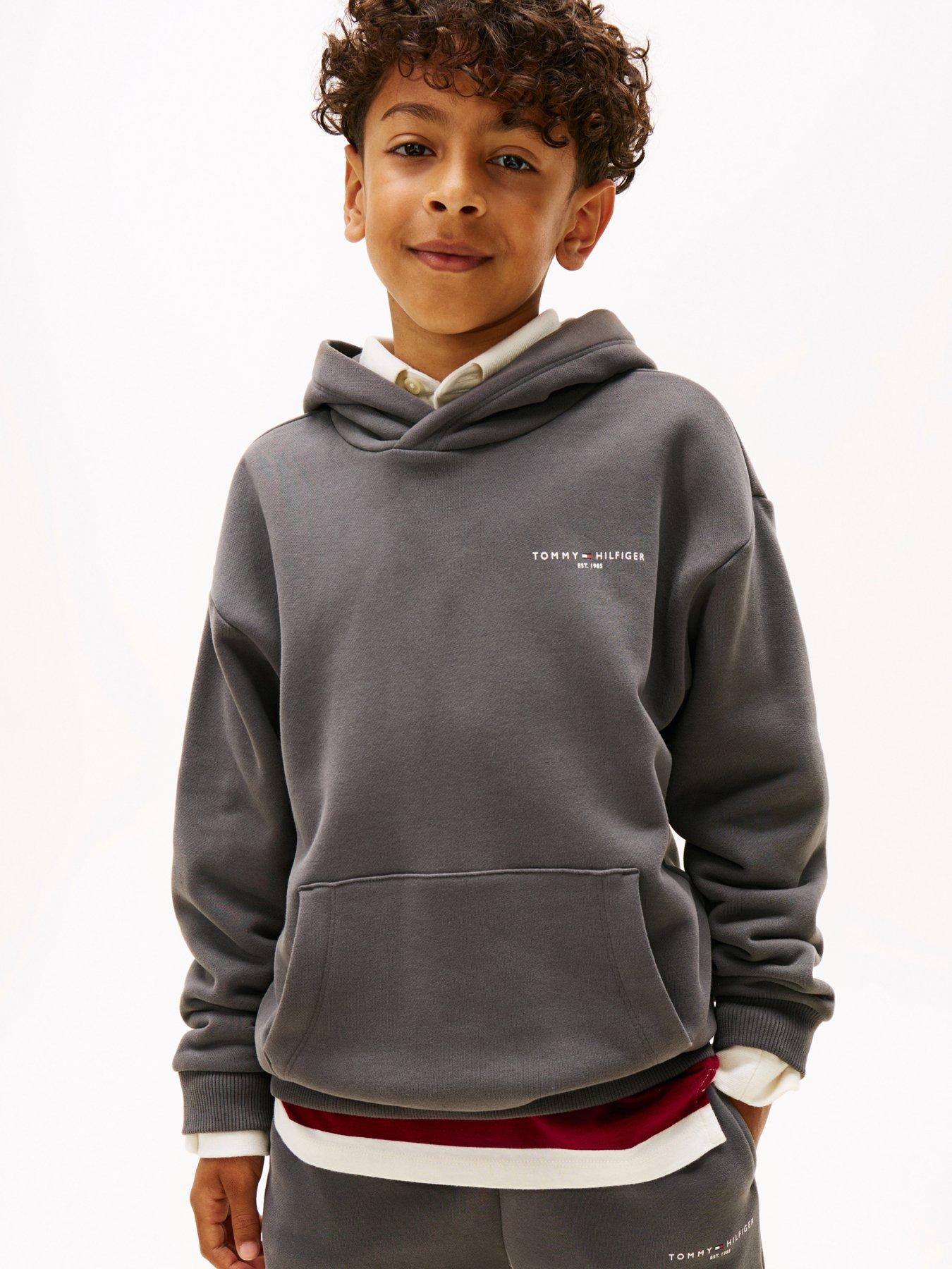 Image 1 of 4 of Tommy Hilfiger Boys Mini Corp Hoodie - Washed Black