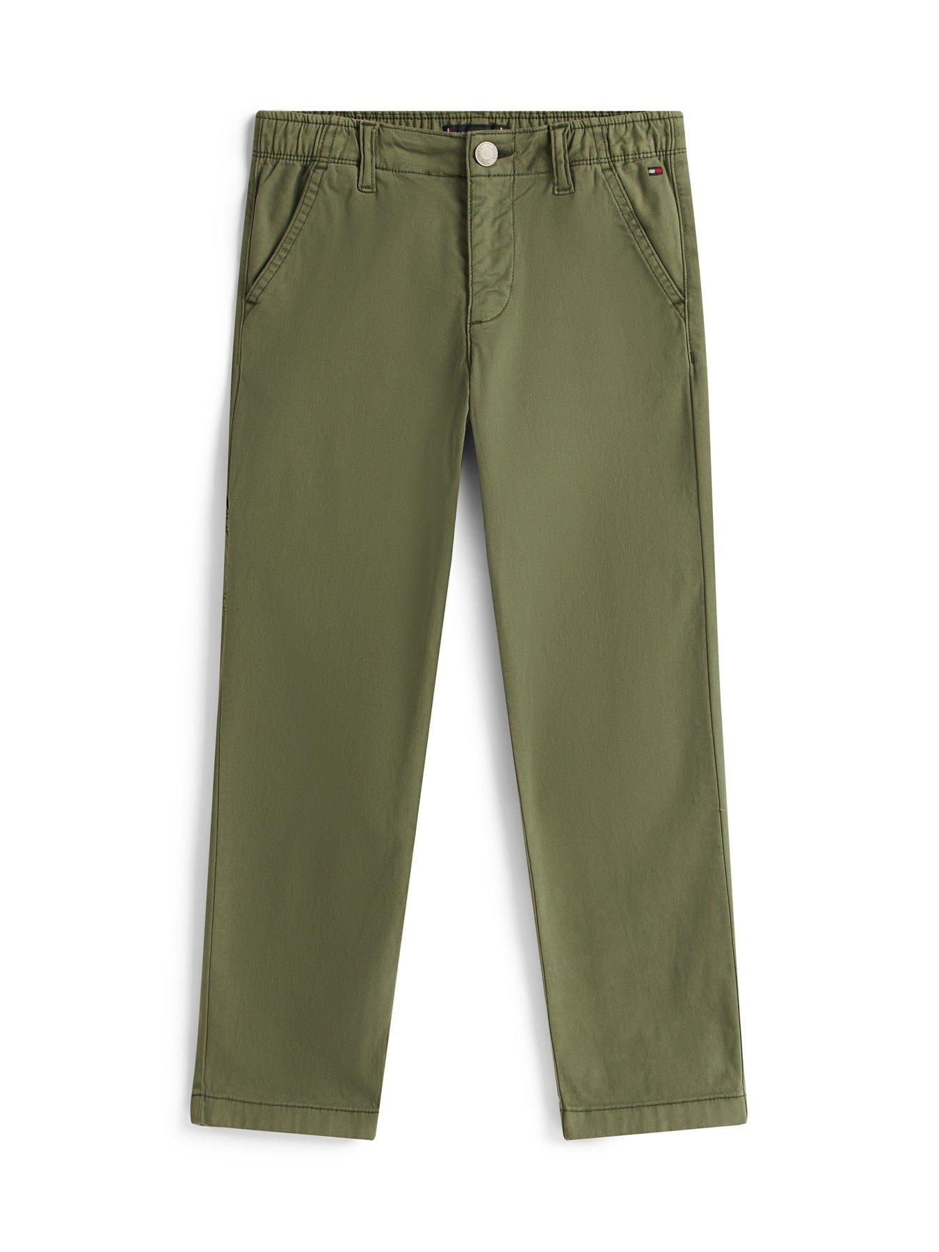 undefined Boys Herringbone Worker Pants - Pewter Green