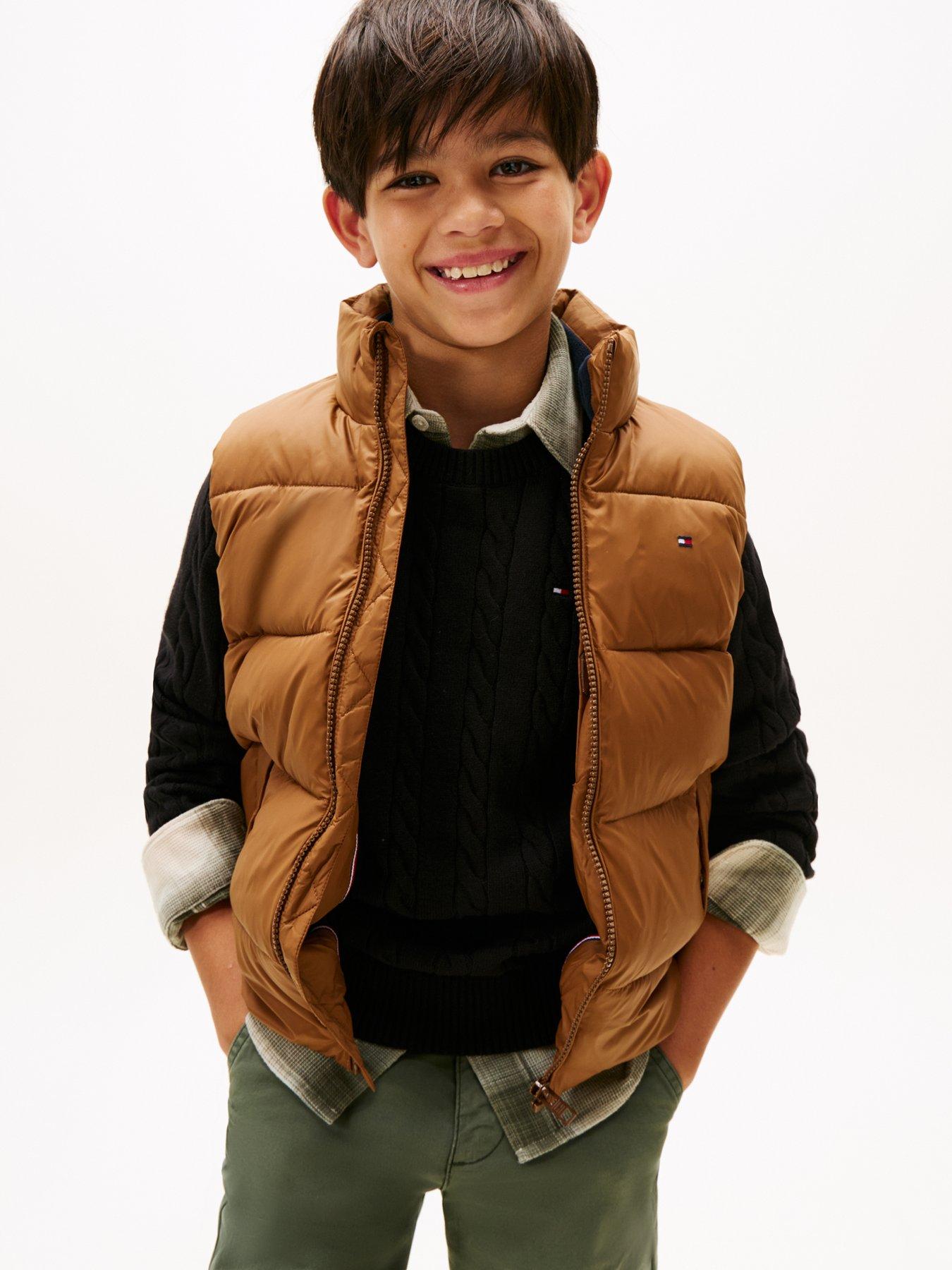 undefined Boys Essential Padded Vest - Pecan Nut
