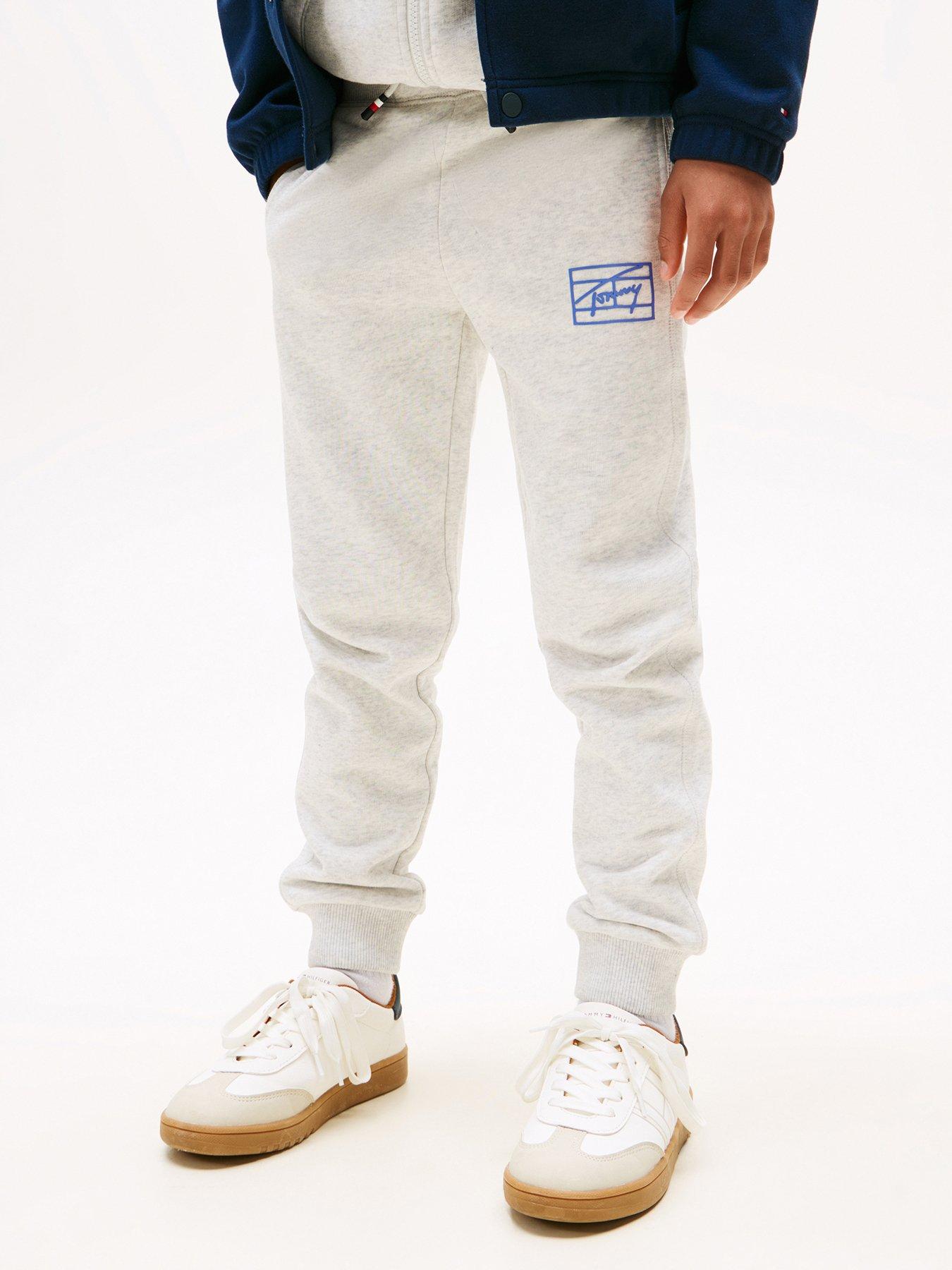 Image 1 of 5 of Tommy Hilfiger Boys Varsity Graphic Sweatpants - Heather