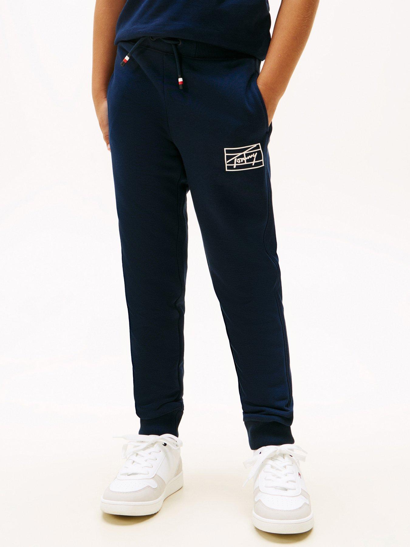 Image 1 of 5 of Tommy Hilfiger Boys Varsity Graphic Sweatpants - Night Navy