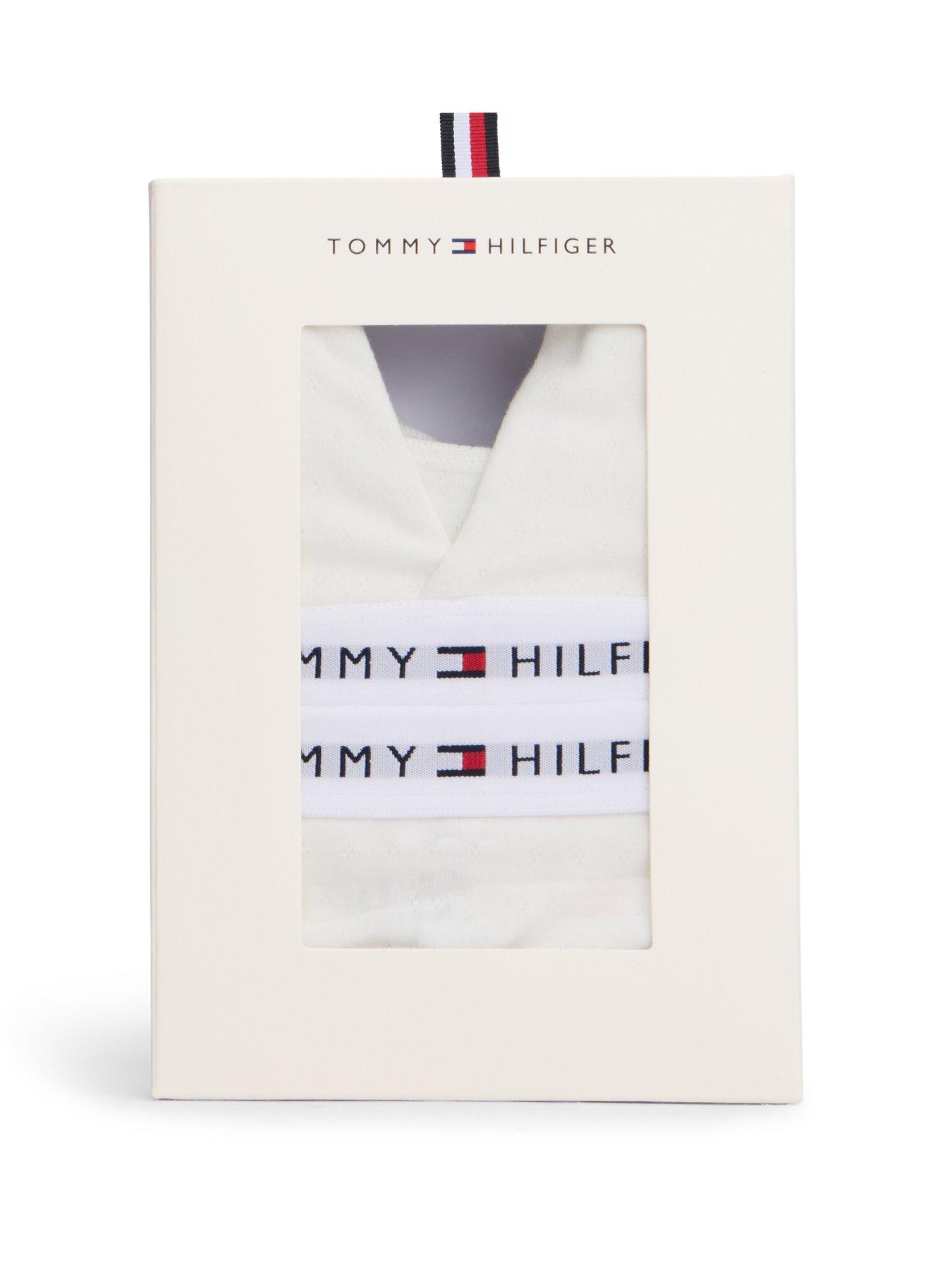  image of tommy-hilfiger-girls-pointelle-bra-amp-briefs-gift-set-ecru