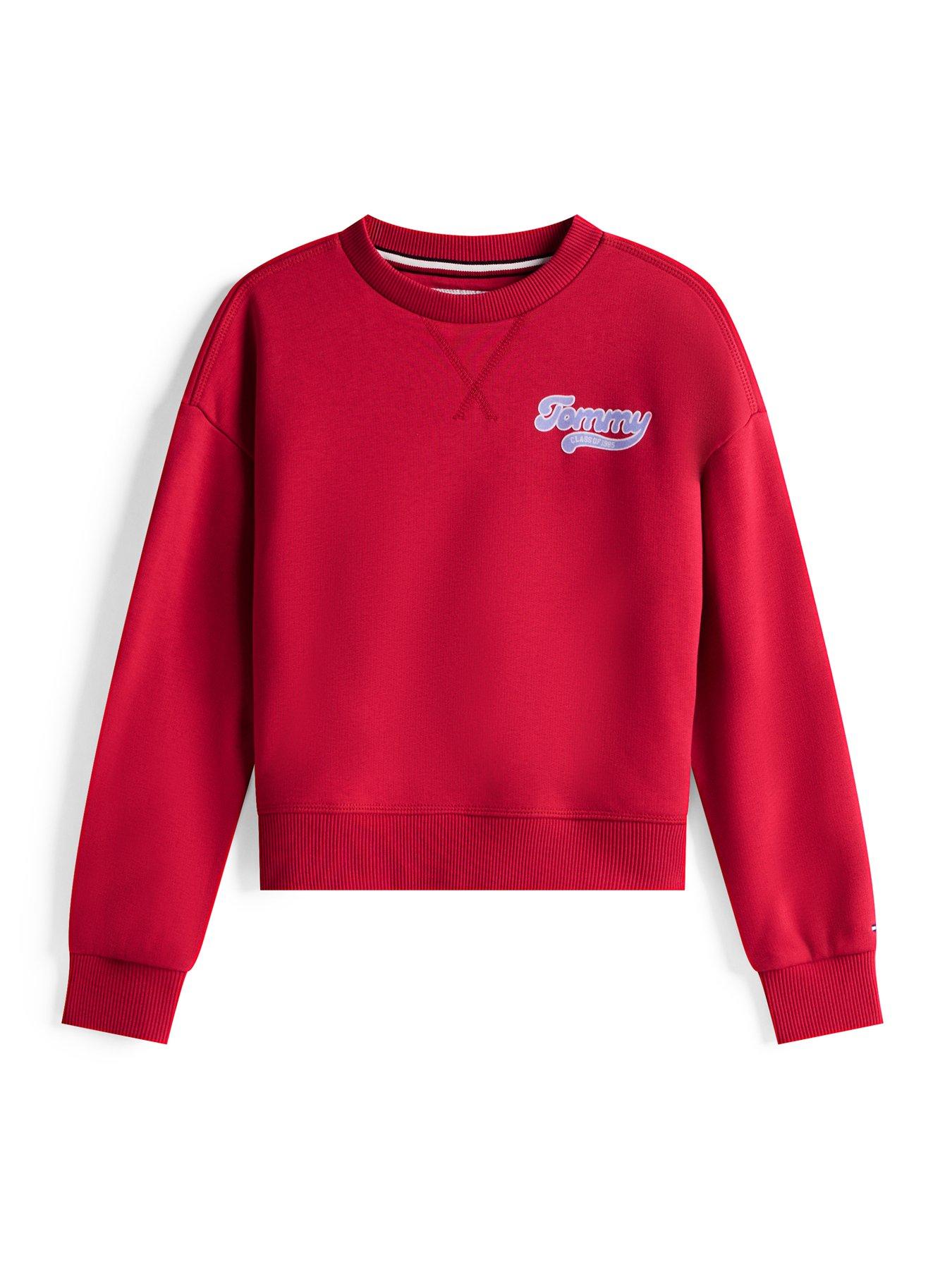 Image 5 of 5 of Tommy Hilfiger Girls Flock Sweatshirt - Ruby Rhubarb