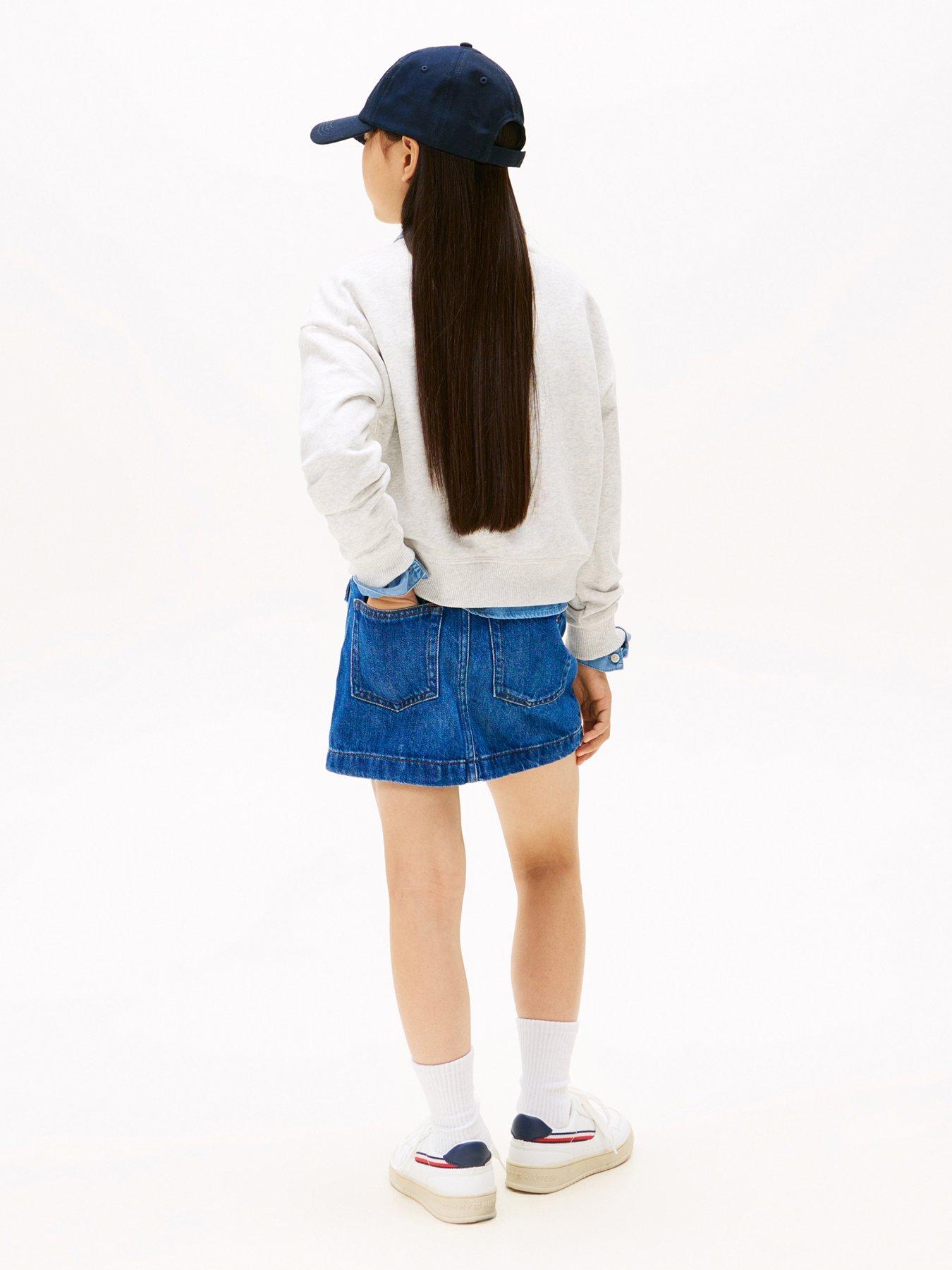 Image 2 of 5 of Tommy Hilfiger Girls Flock Sweatshirt - Heather
